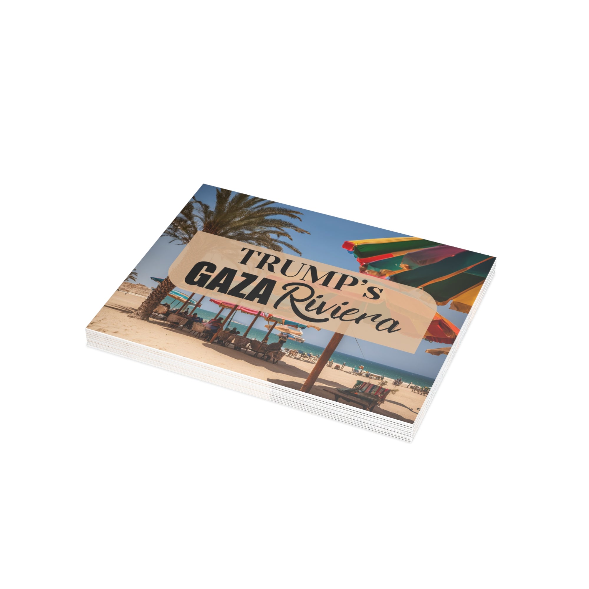 Trump’s Gaza Riviera Design Postcard Bundles with Envelopes