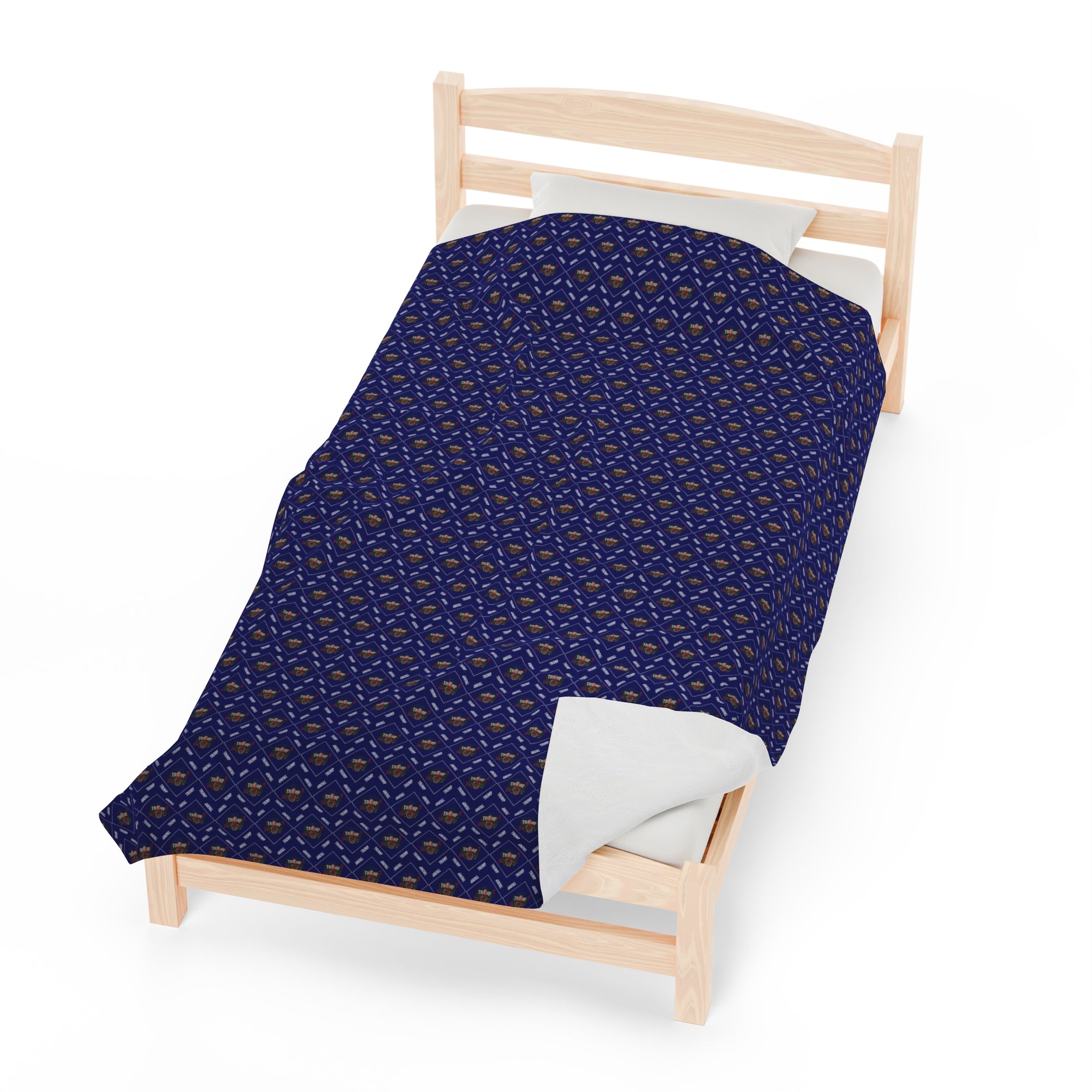 Trump Pattern Velveteen Plush Blanket