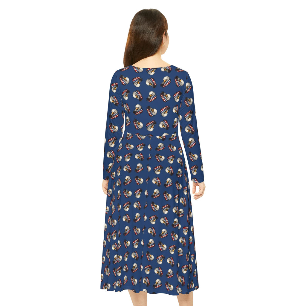 America: Weathering Storms Since 1776 Long Sleeve Skater Dress