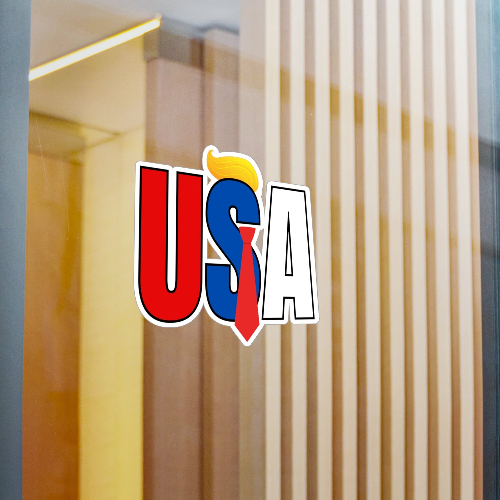 Trump USA Kiss-Cut Vinyl Decals Printify