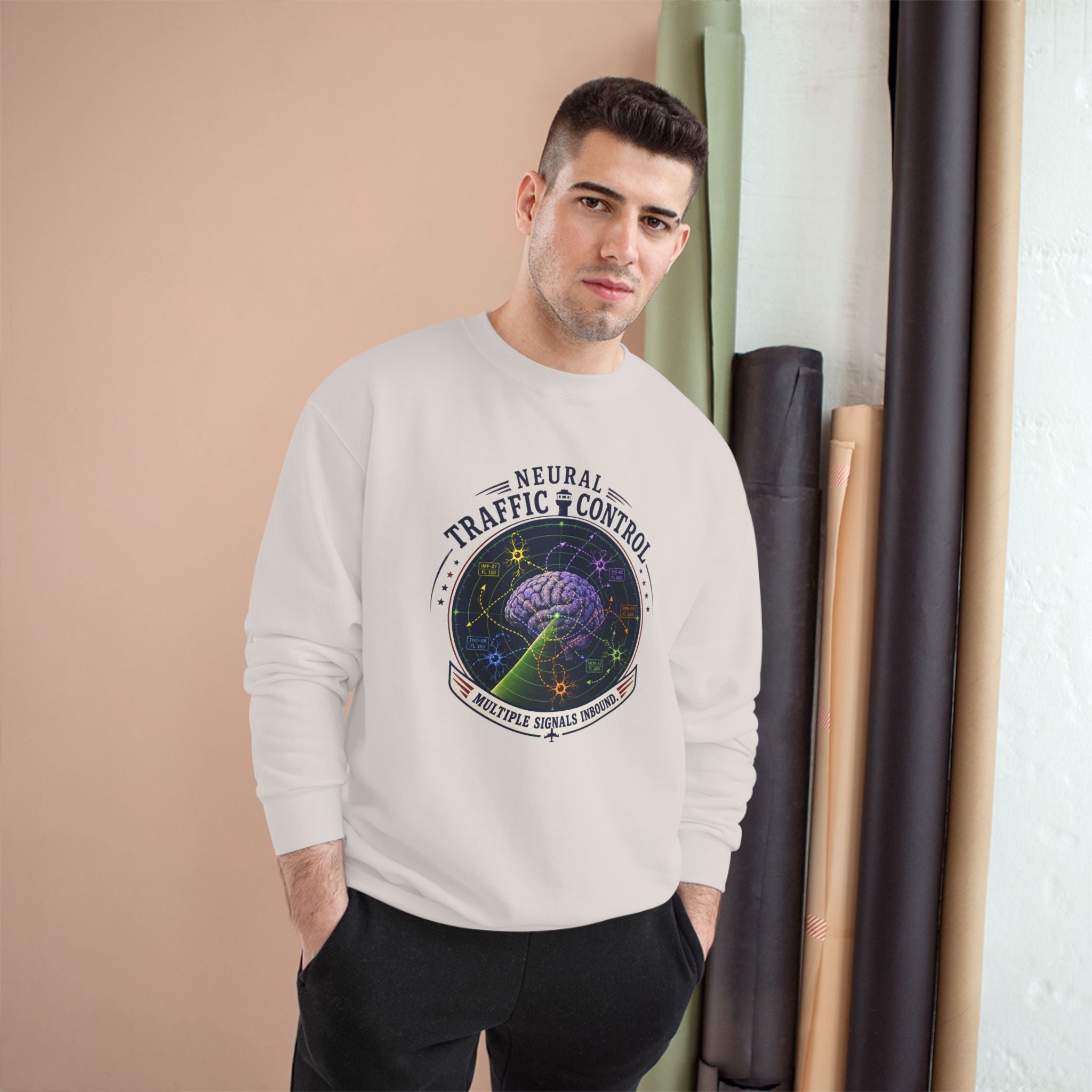 Neural Traffic Control Champion Sweatshirt | Brain Radar Crewneck