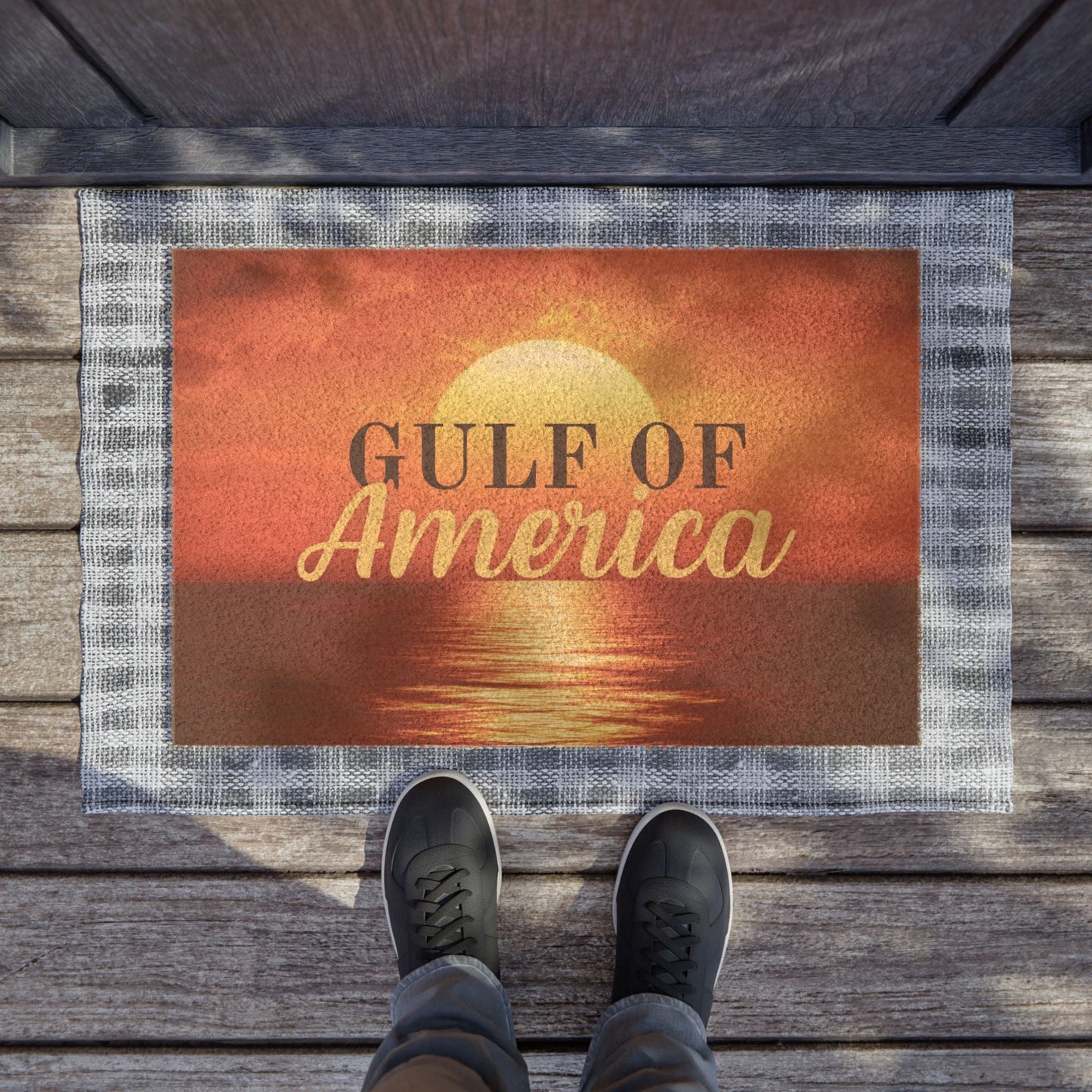 Gulf of America Sunrise Doormat Printify
