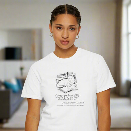 Literary Cat Unisex T-Shirt - To Kill a Mockingbird 2