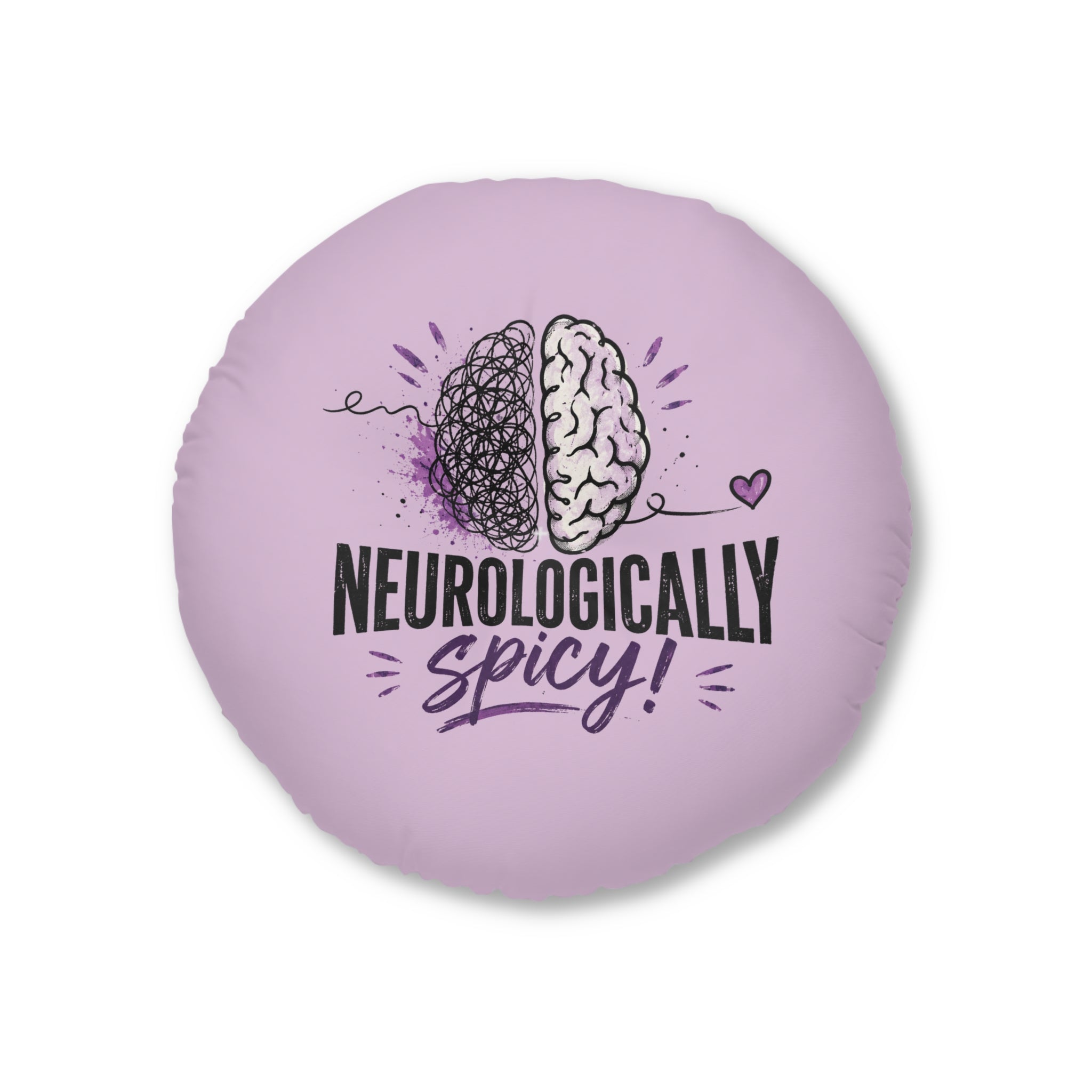 Neurologically Spicy Epilepsy Awareness Round Floor Pillow (Lavender)