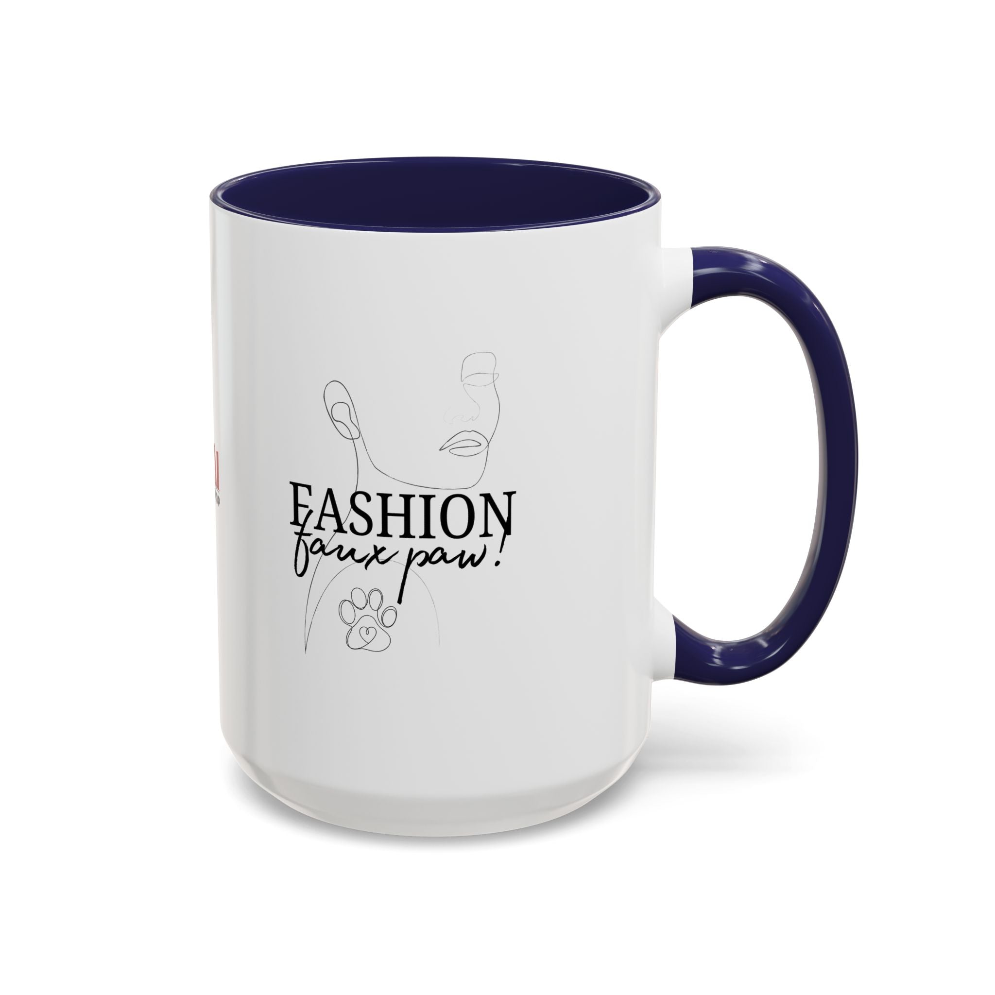 Photo depicting the ​Fashion Faux Paw Accent Coffee Mug (11, 15oz) from EpiAl's Shop.