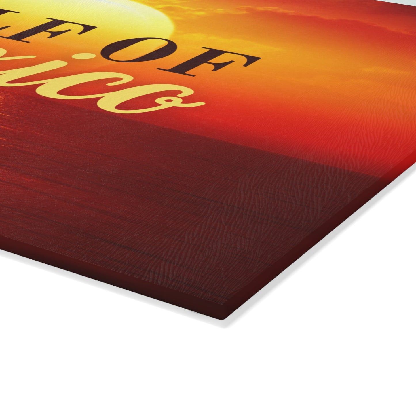 Gulf of Mexico Sunset Glass Cutting Board Printify