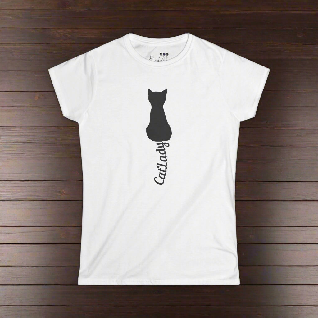 Women's Cat Lady Tee, Feline Lover Shirt