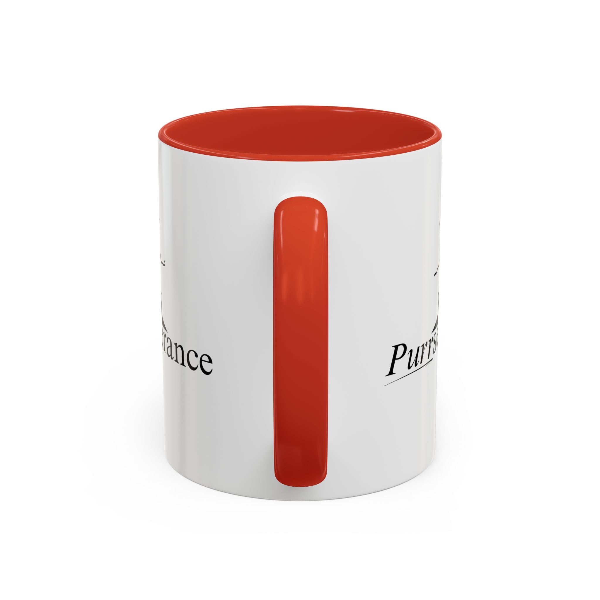 Photo depicting the ​Purrseverance Accent Coffee Mug (11, 15oz) from EpiAl's Shop.