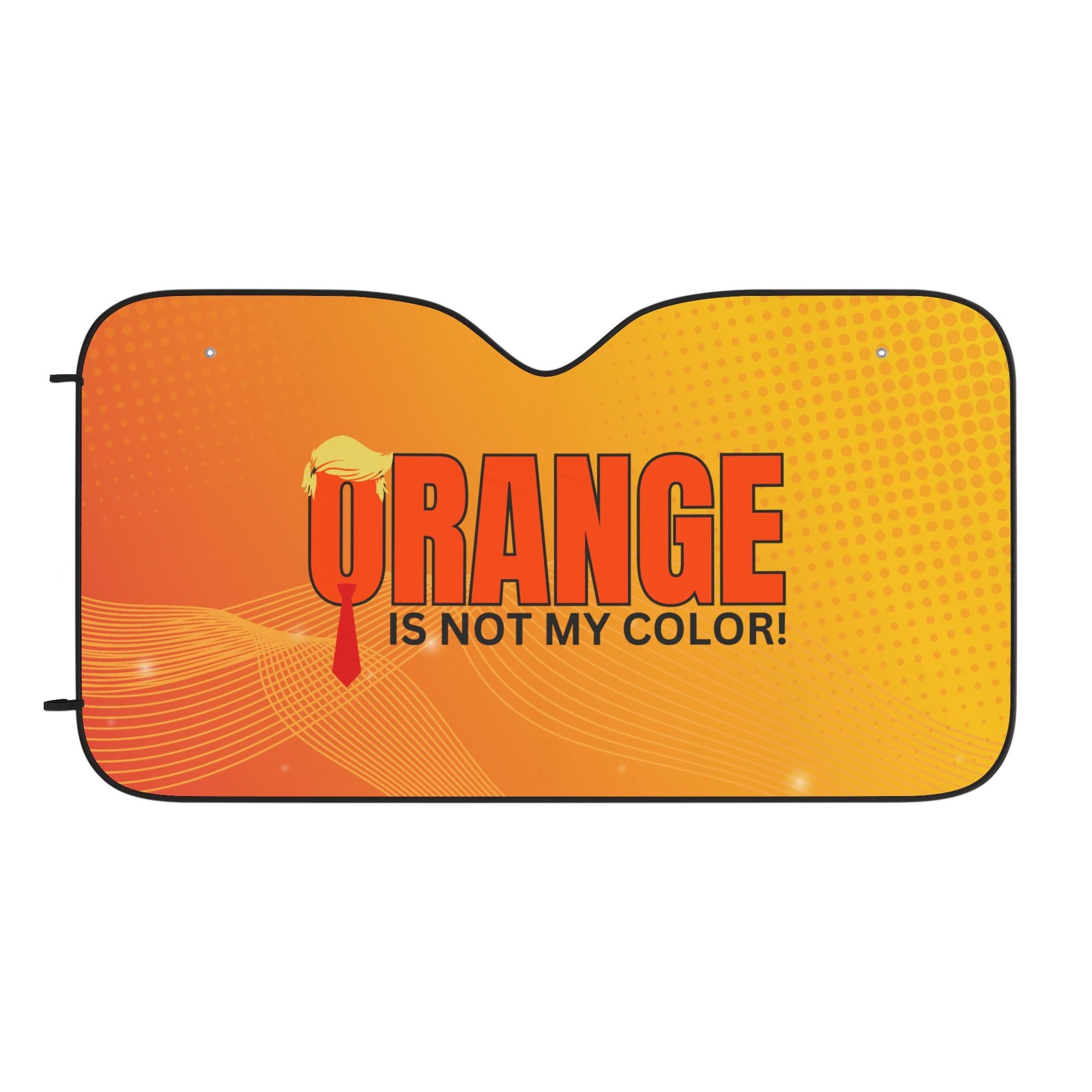 Humorous Car Sun Shades - 'Orange is Not My Color!' Printify