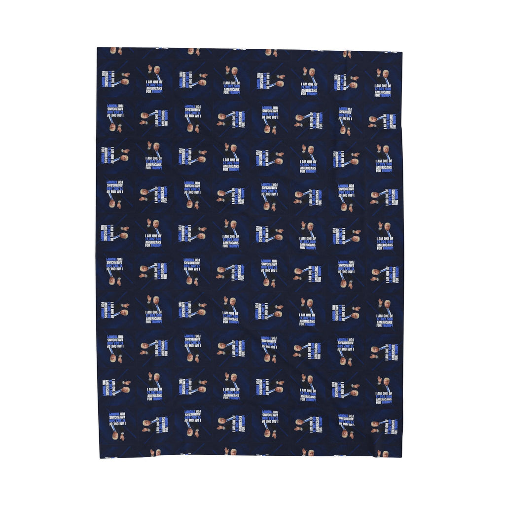 Cozy Velveteen Plush Blanket – Americans for Trump Design Printify