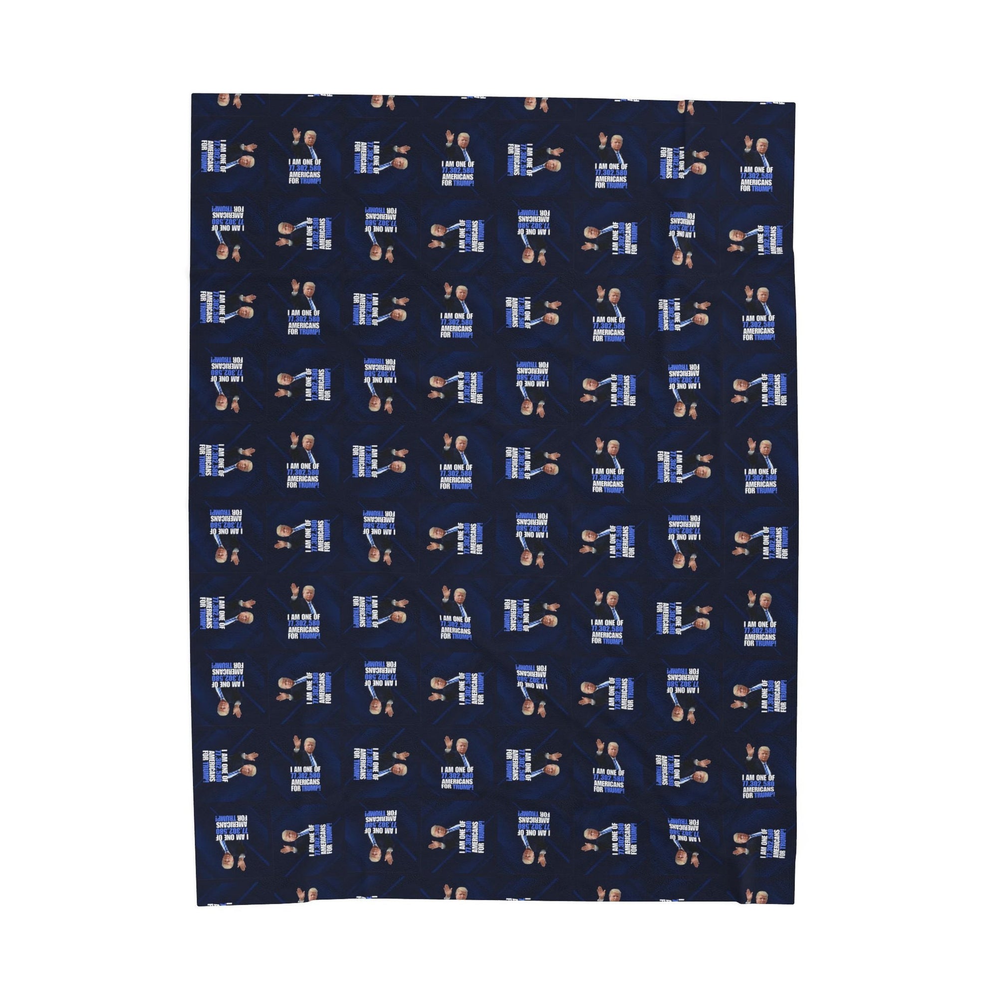 Cozy Velveteen Plush Blanket – Americans for Trump Design Printify