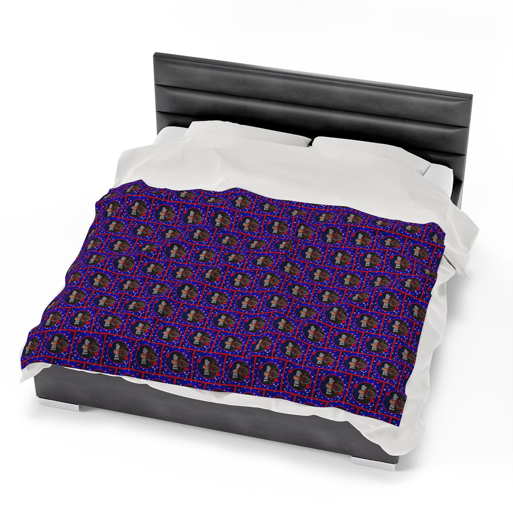 Stars & Trump 47 Velveteen Plush Blanket