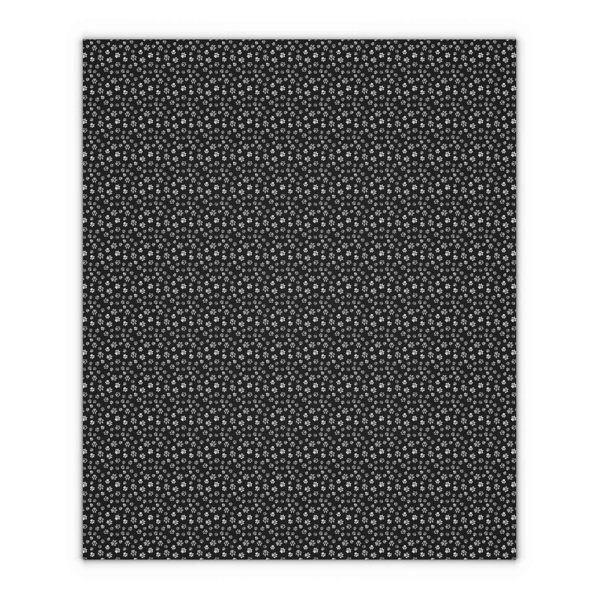 Black Paws Gift Wrapping Paper Sheets, 1pc