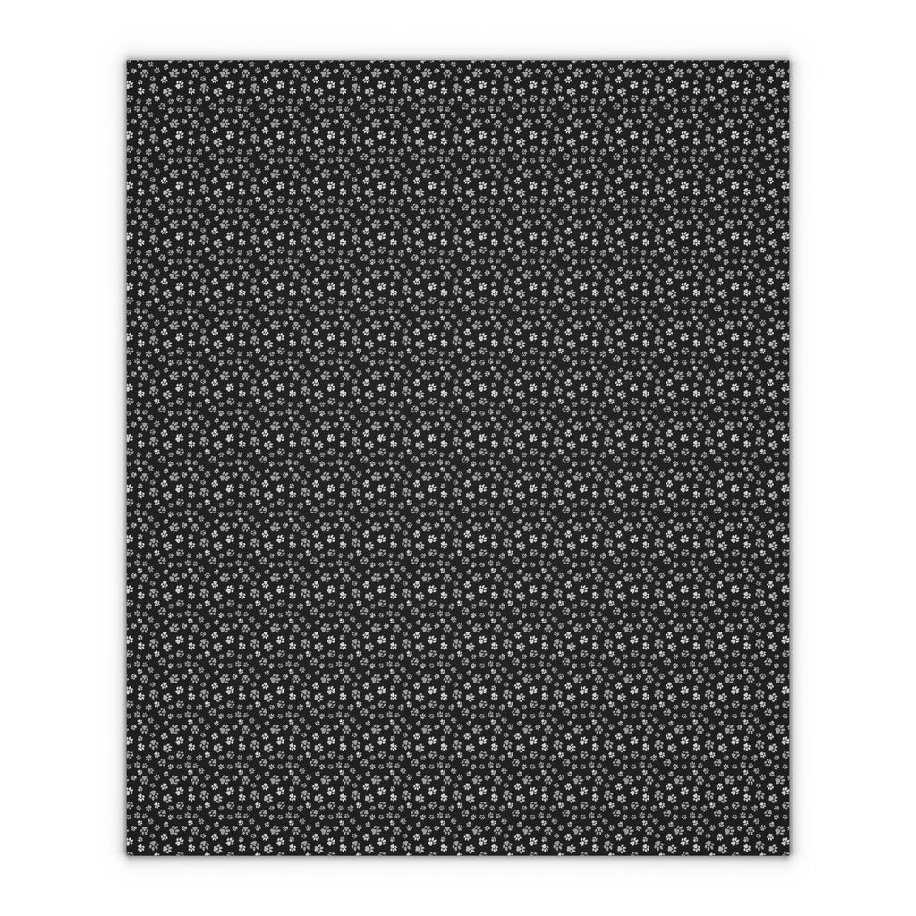 Black Paws Gift Wrapping Paper Sheets, 1pc