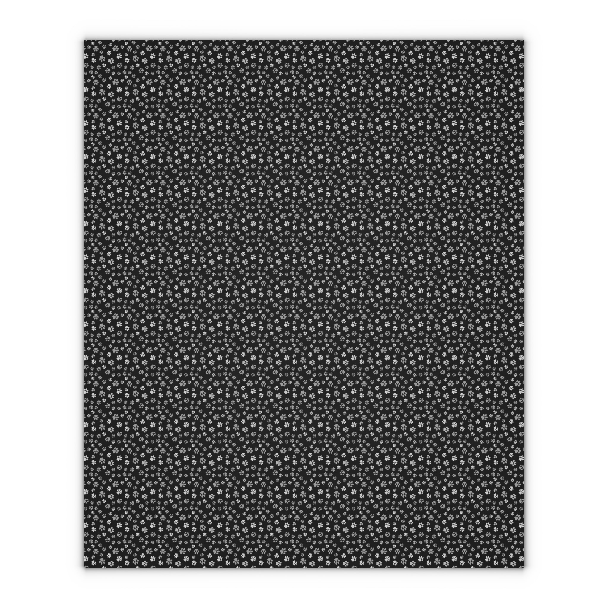 Black Paws Gift Wrapping Paper Sheets, 1pc