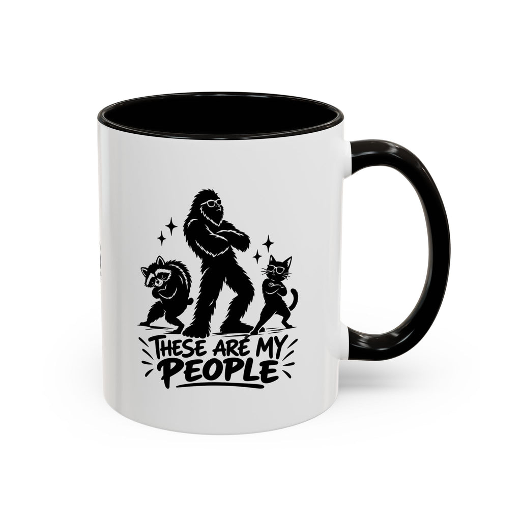 These Are My People Bigfoot, Raccoon & Cat Accent Coffee Mug | 11oz & 15oz