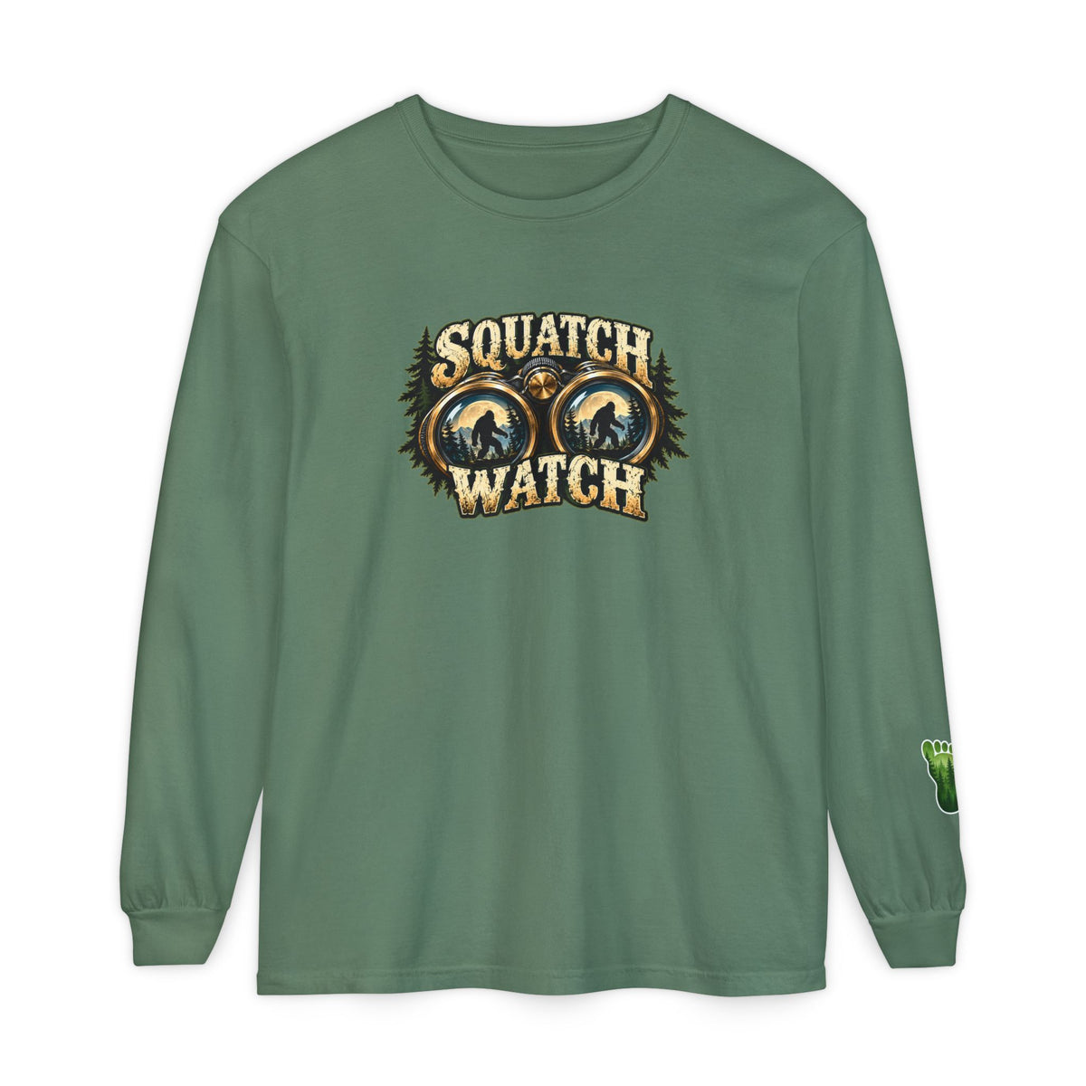 Squatch Watch Bigfoot Long Sleeve Shirt | Sasquatch Graphic Tee