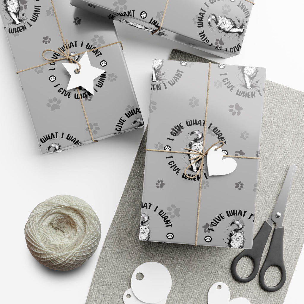 I Give What I Want – Cat Lover Gift Wrap (All-Occasion)