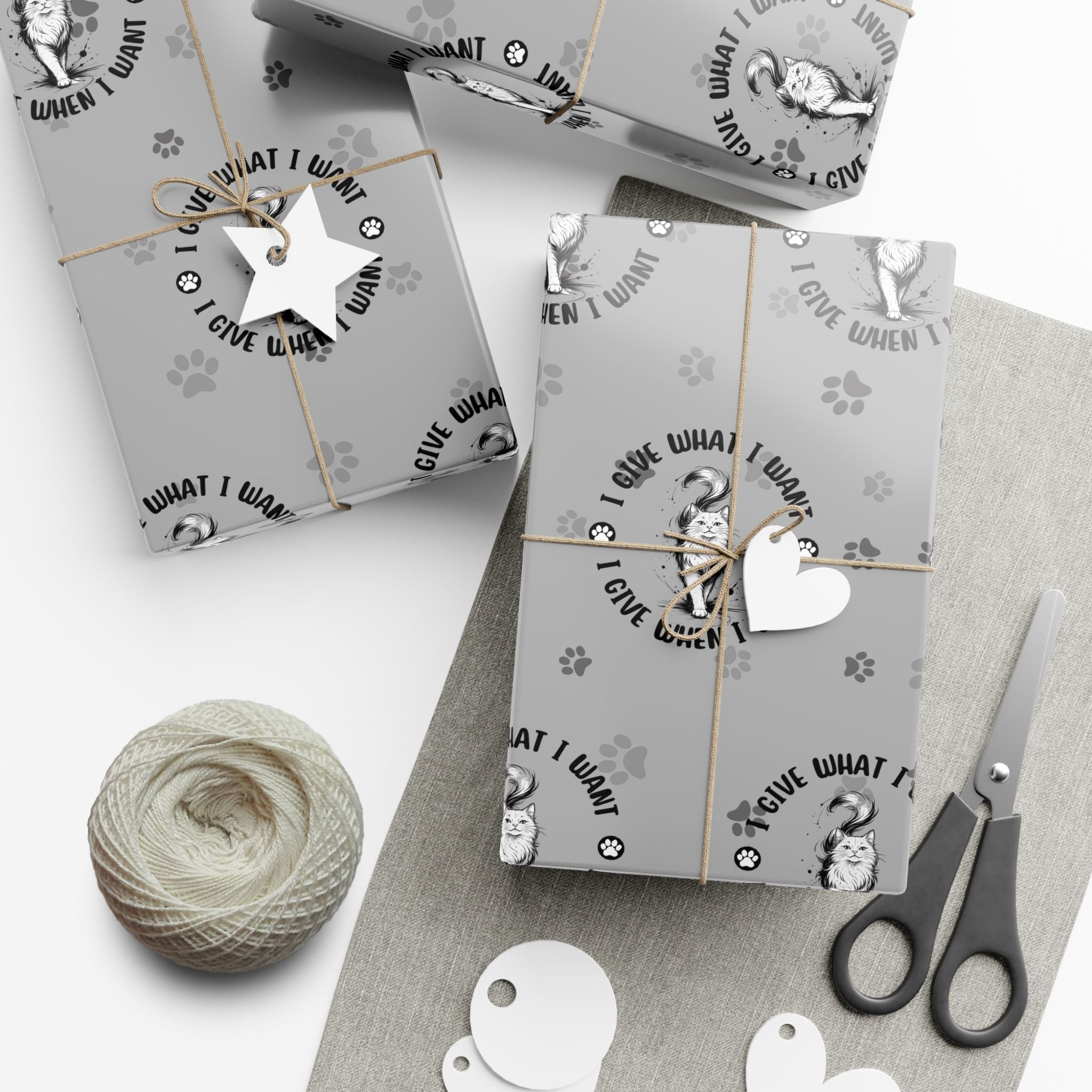 I Give What I Want – Cat Lover Gift Wrap (All-Occasion)