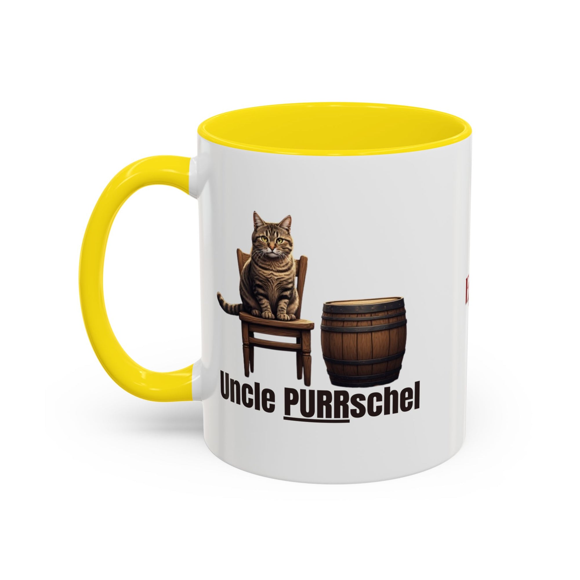 Humorous Uncle Purrschel Cat Accent Coffee Mug