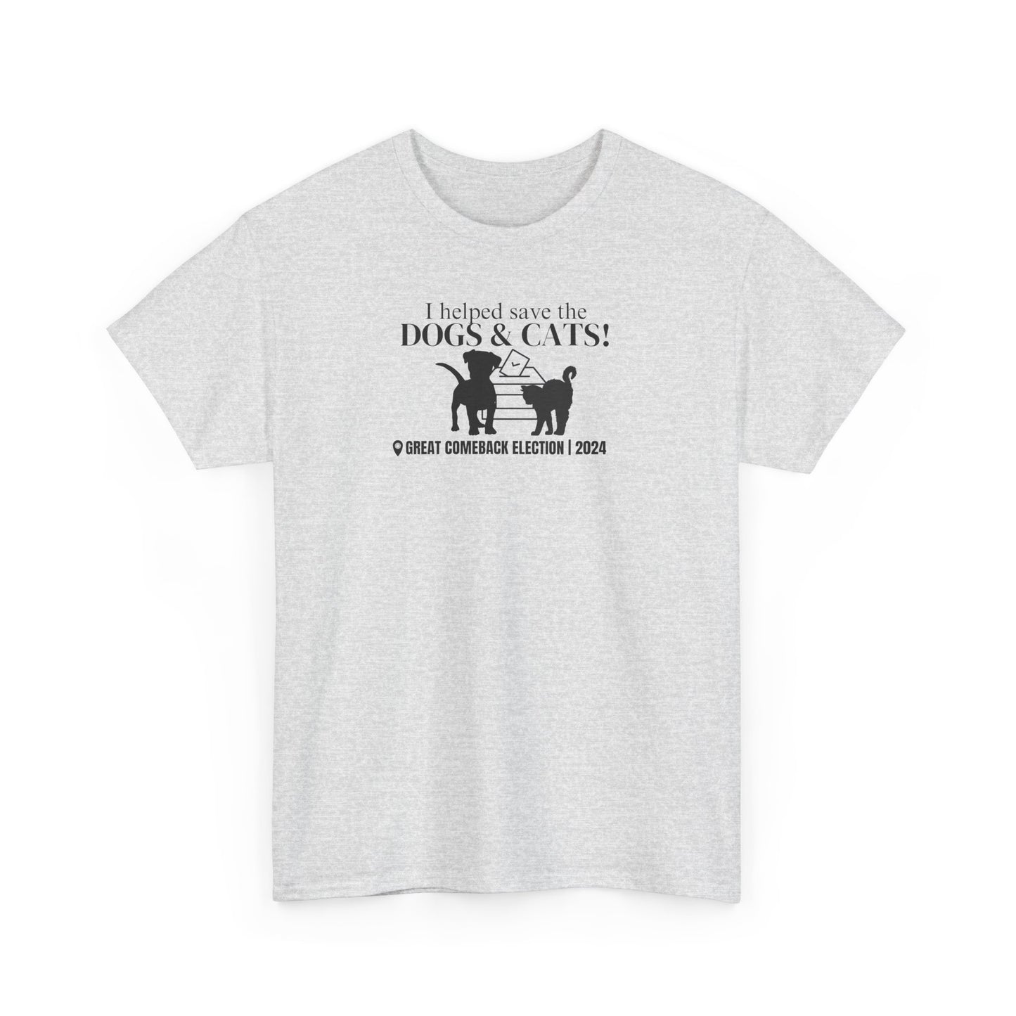 Helped Save the Cats & Dogs Unisex Heavy Cotton Tee