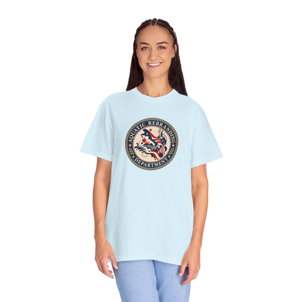 Aquatic Rebranding Department Garment-Dyed Unisex T-Shirt