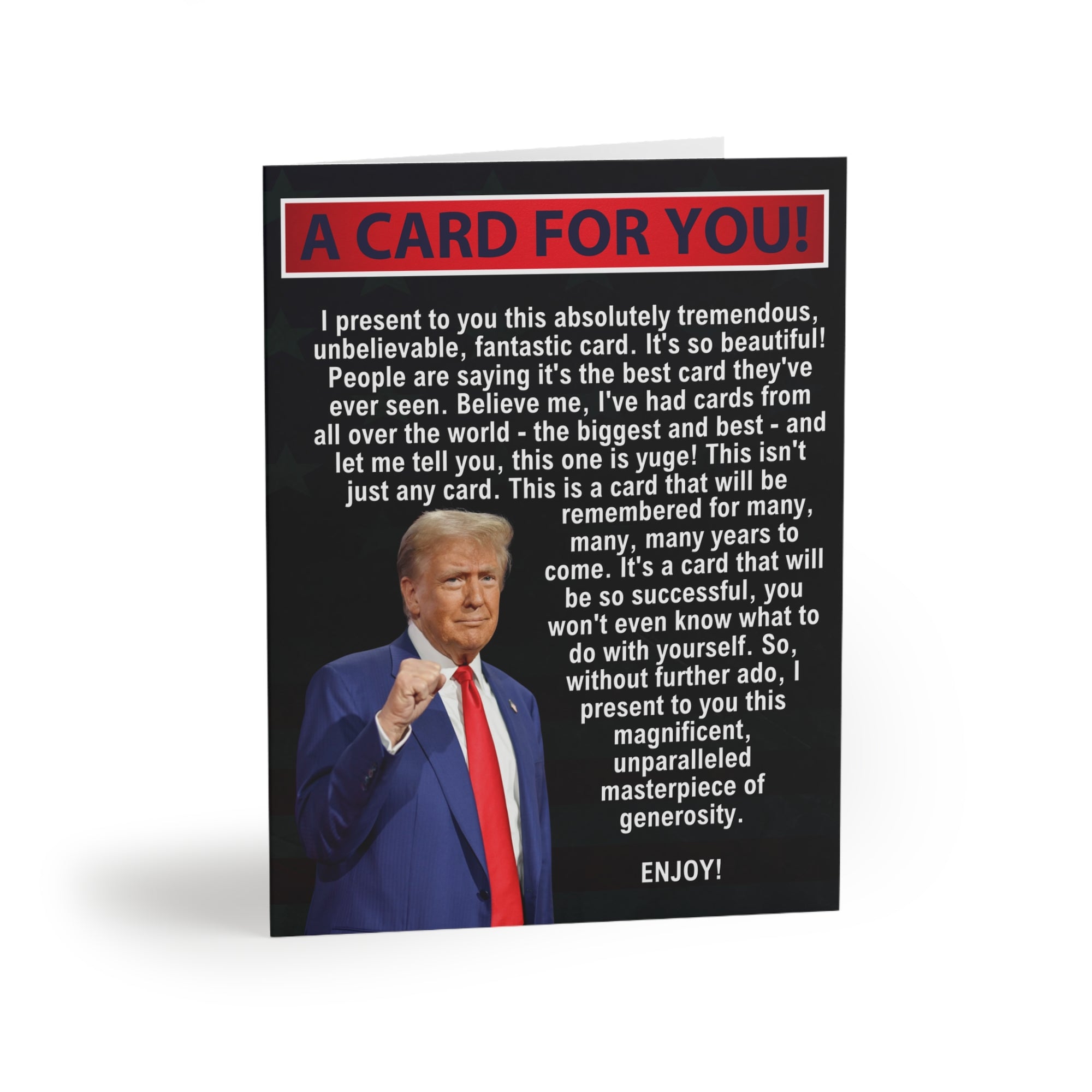 Trump All Occasion Greeting Cards, blank inside (8, 16, and 24 pcs)