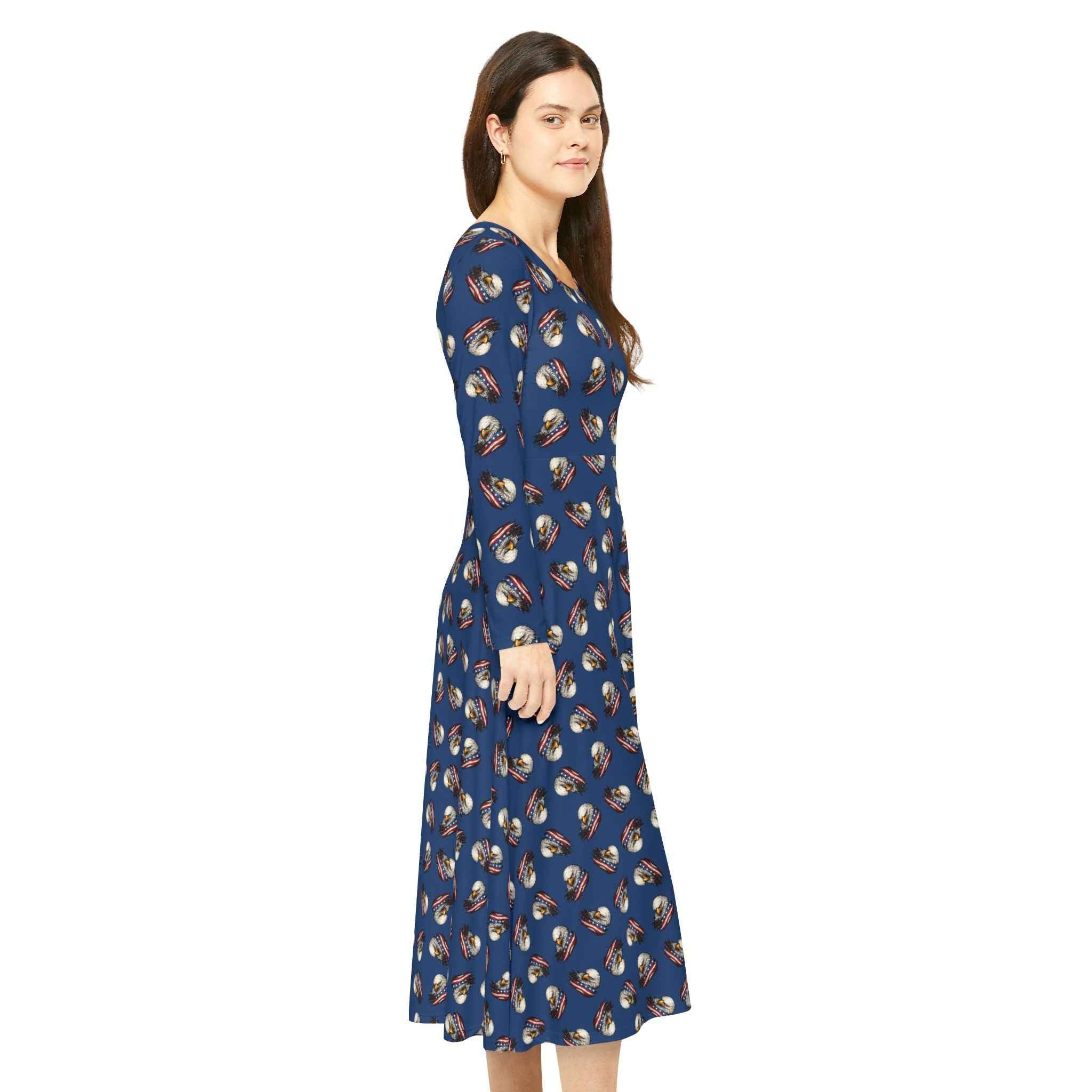 America: Weathering Storms Since 1776 Long Sleeve Skater Dress