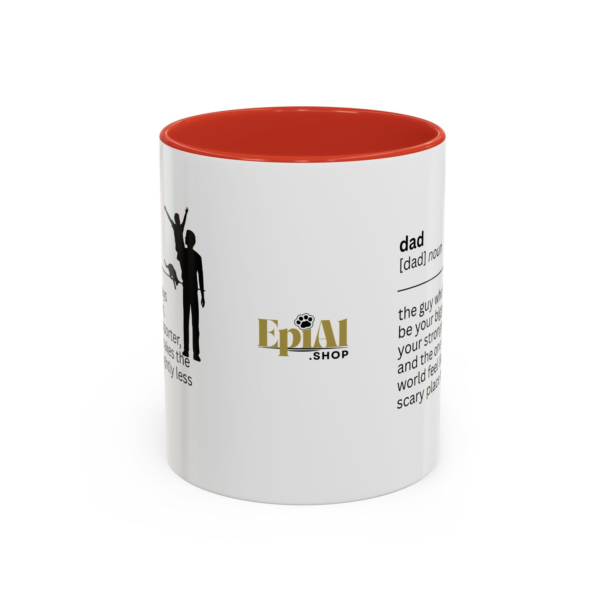 Dad Biggest Fan Accent Coffee Mug - Perfect Gift for Dads