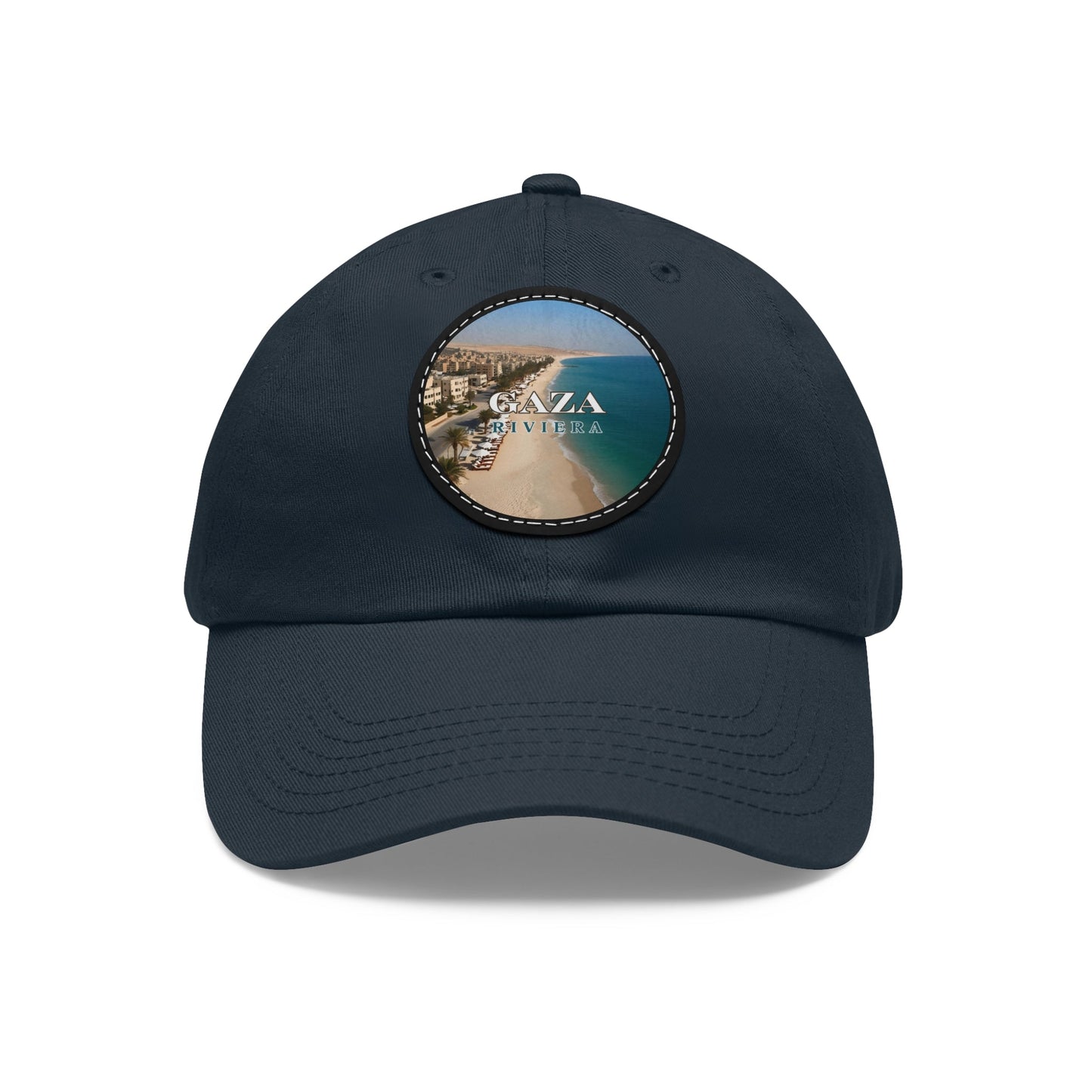 Gaza Riviera Dad Hat with Leather Patch Printify