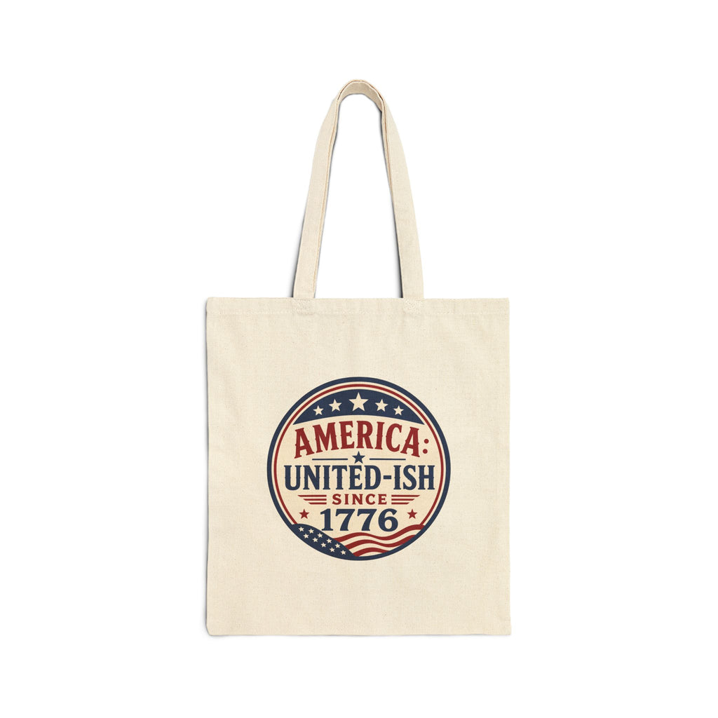 America United-ish Since 1776 Patriotic Canvas Tote Bag | Americana USA Carryall