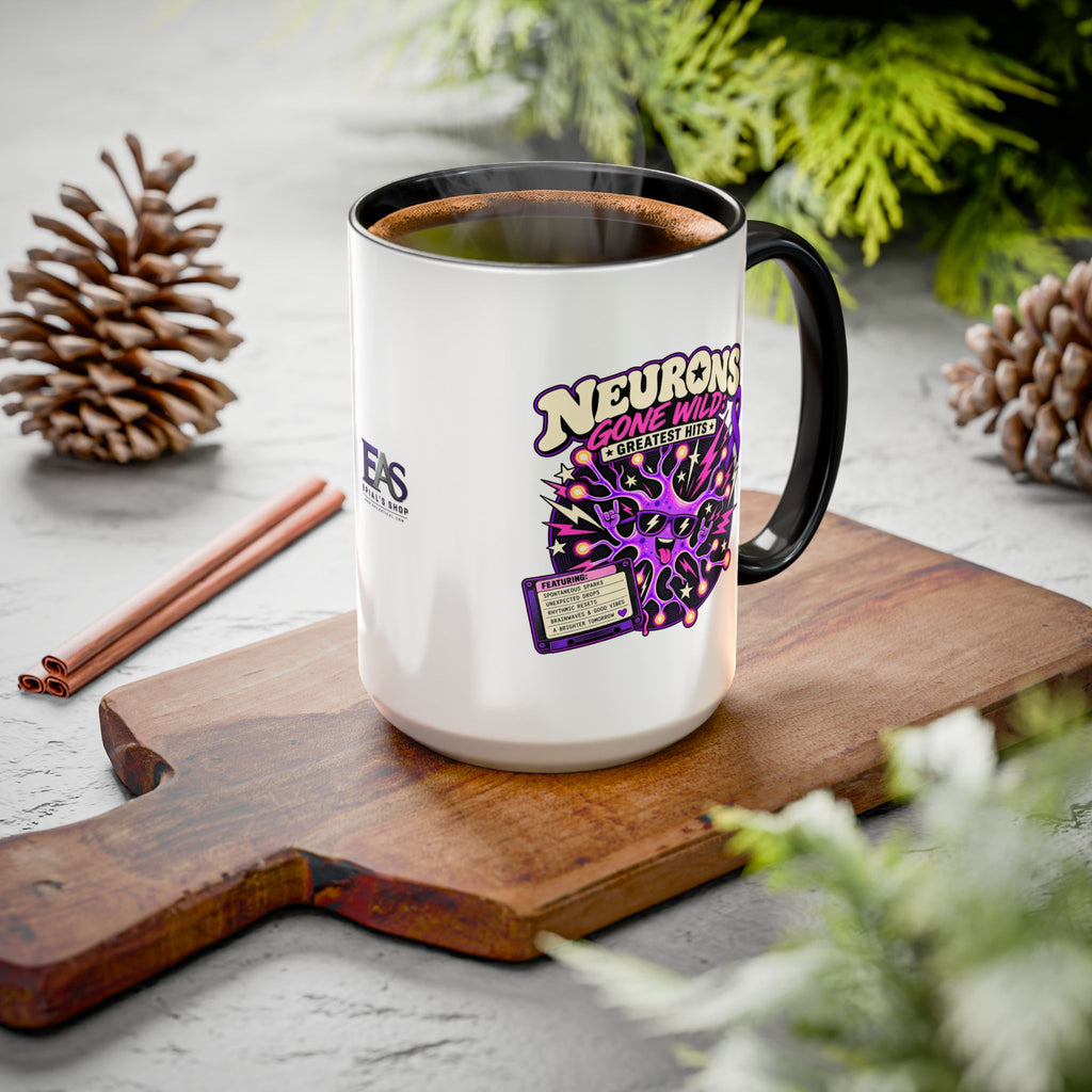 Neurons Gone Wild: Greatest Hits Epilepsy Awareness Accent Coffee Mug (11oz/15oz)