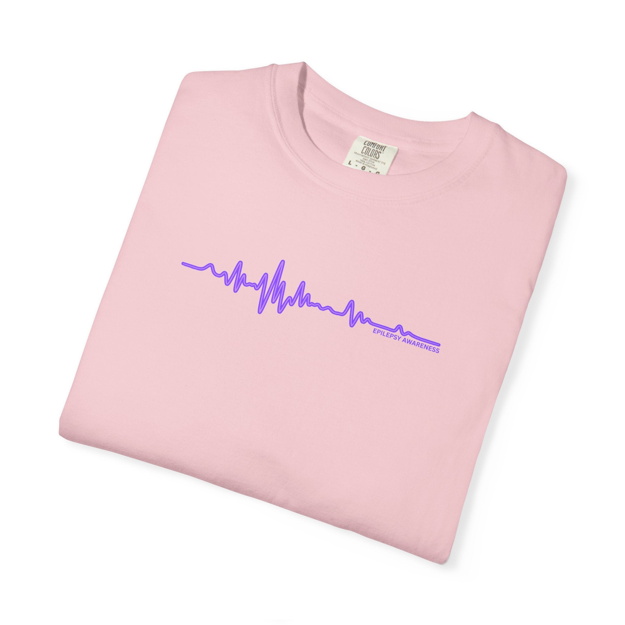 Minimalist Epilepsy Awareness EEG Wave Unisex T-Shirt – Purple Line Design