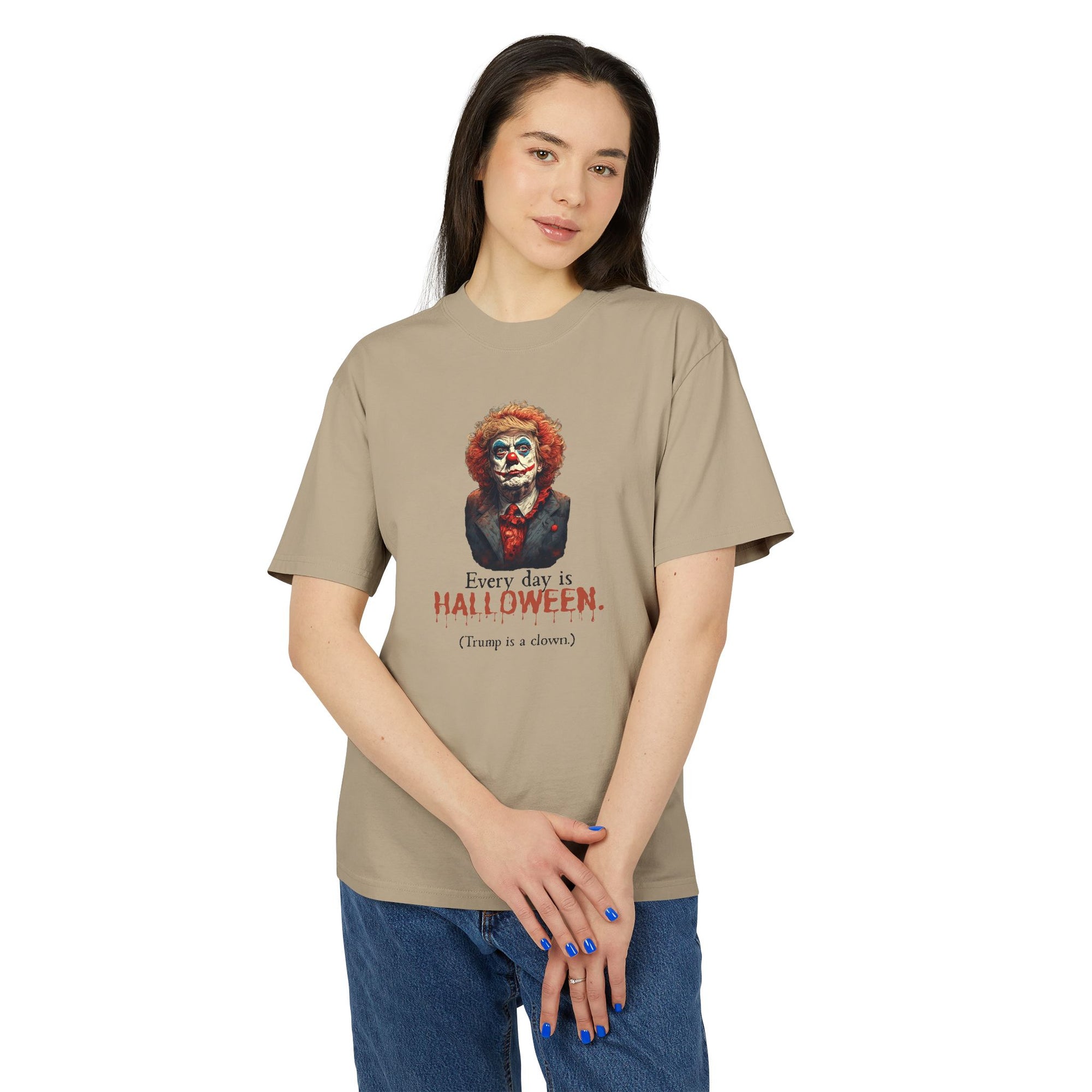 Trump is a Clown Halloween Unisex Faded Tee