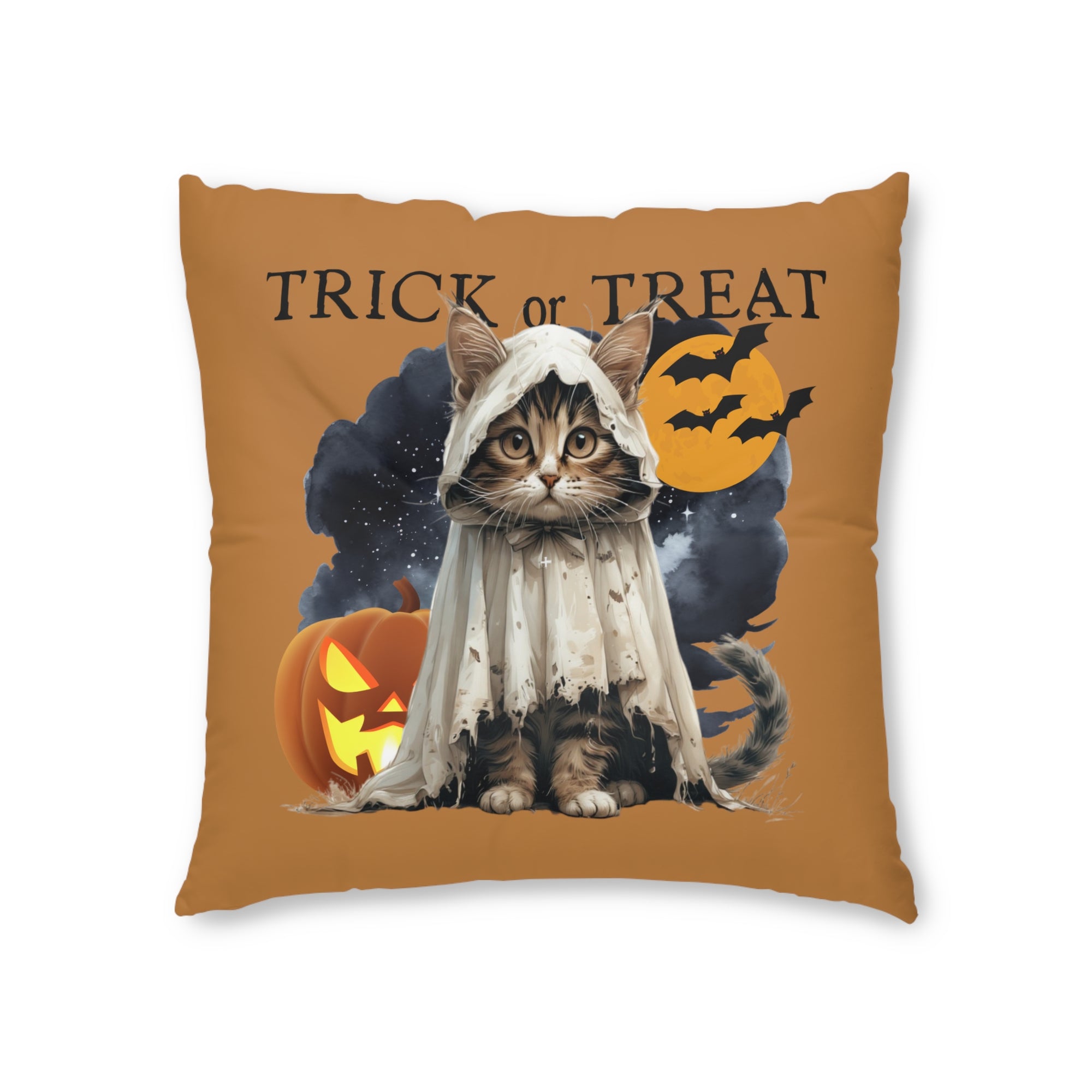 Halloween Cat Floor Pillow, Square