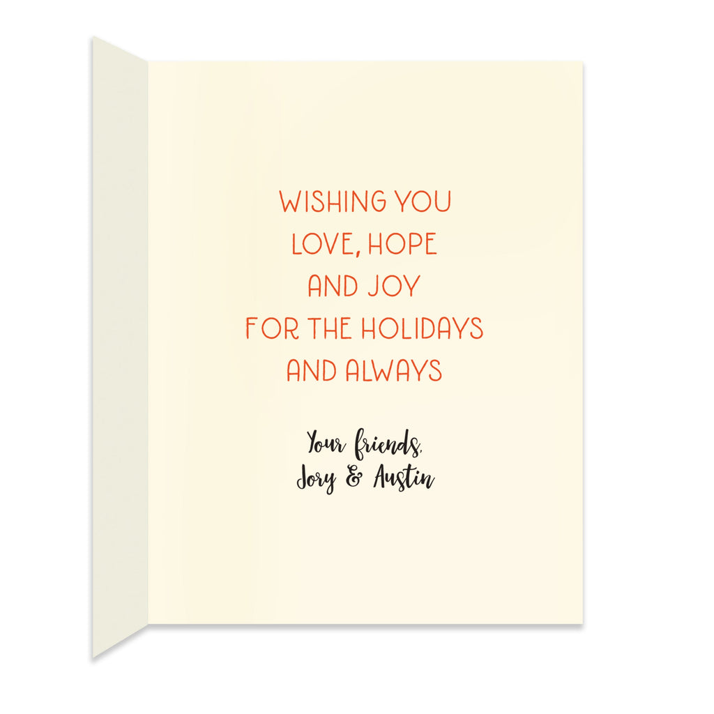 Kitty Christmas Custom Folded Paper Holiday Card