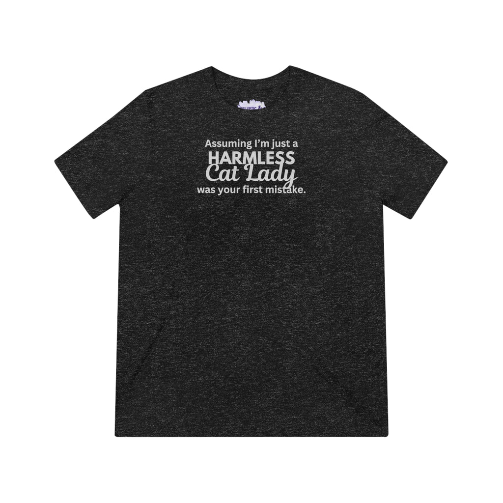 Harmless Cat Lady Triblend Tee - T - Shirt - Epileptic Al’s Shop