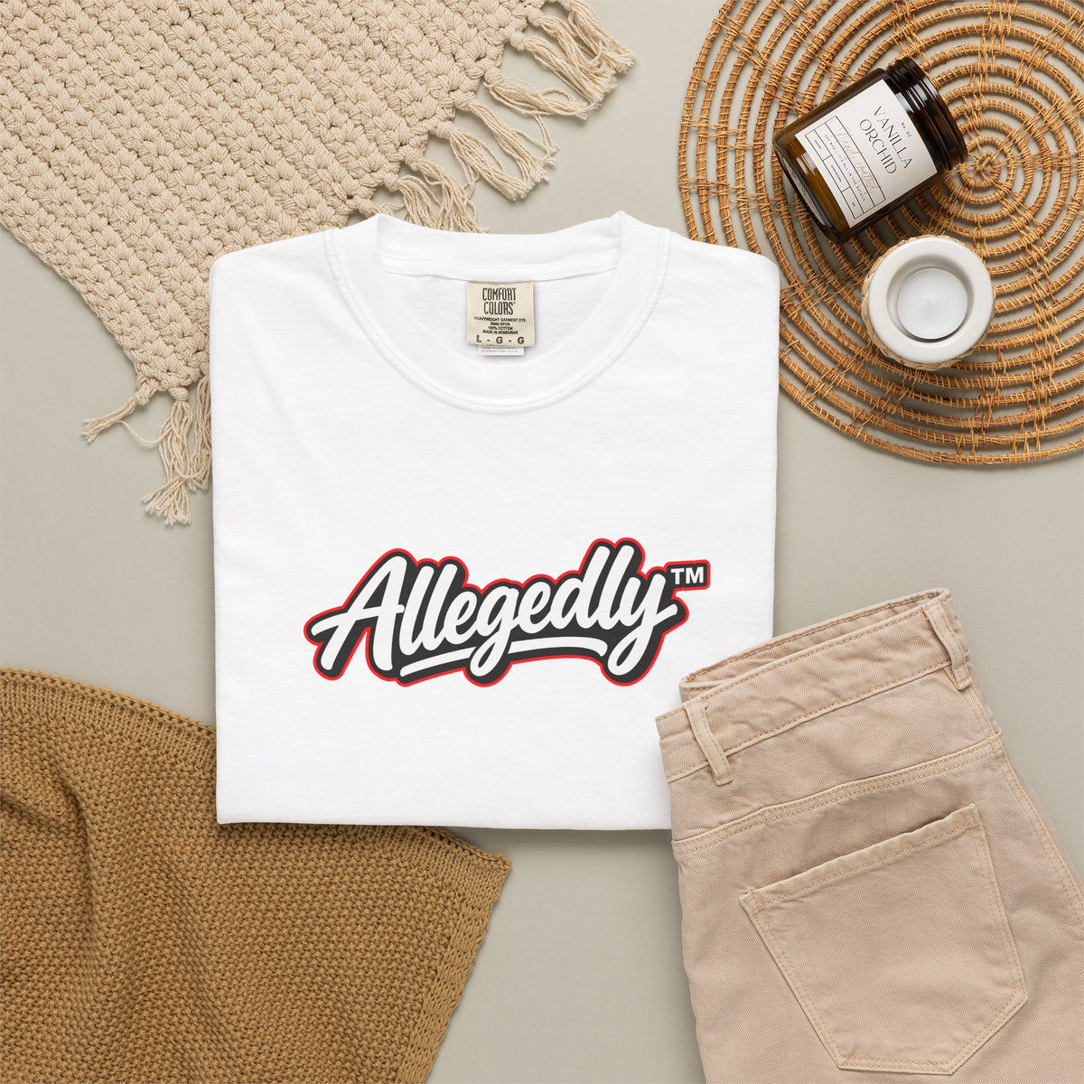 Allegedly™ Garment-Dyed T-Shirt | Funny Sarcastic Graphic Tee