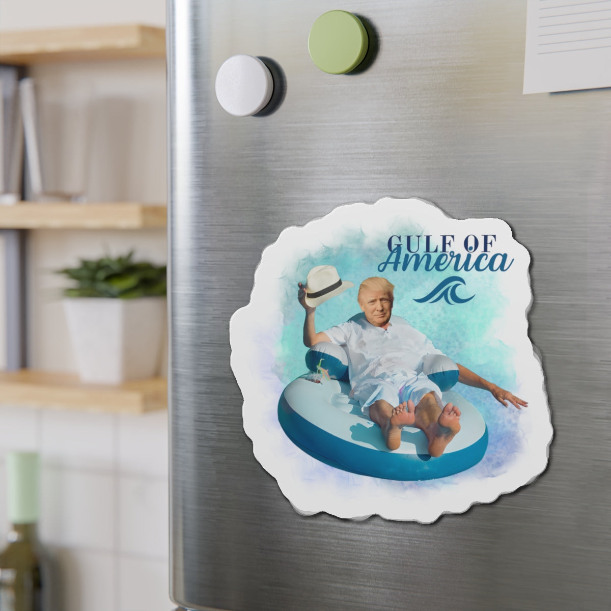 Trump Gulf of America Die-Cut Magnet Printify