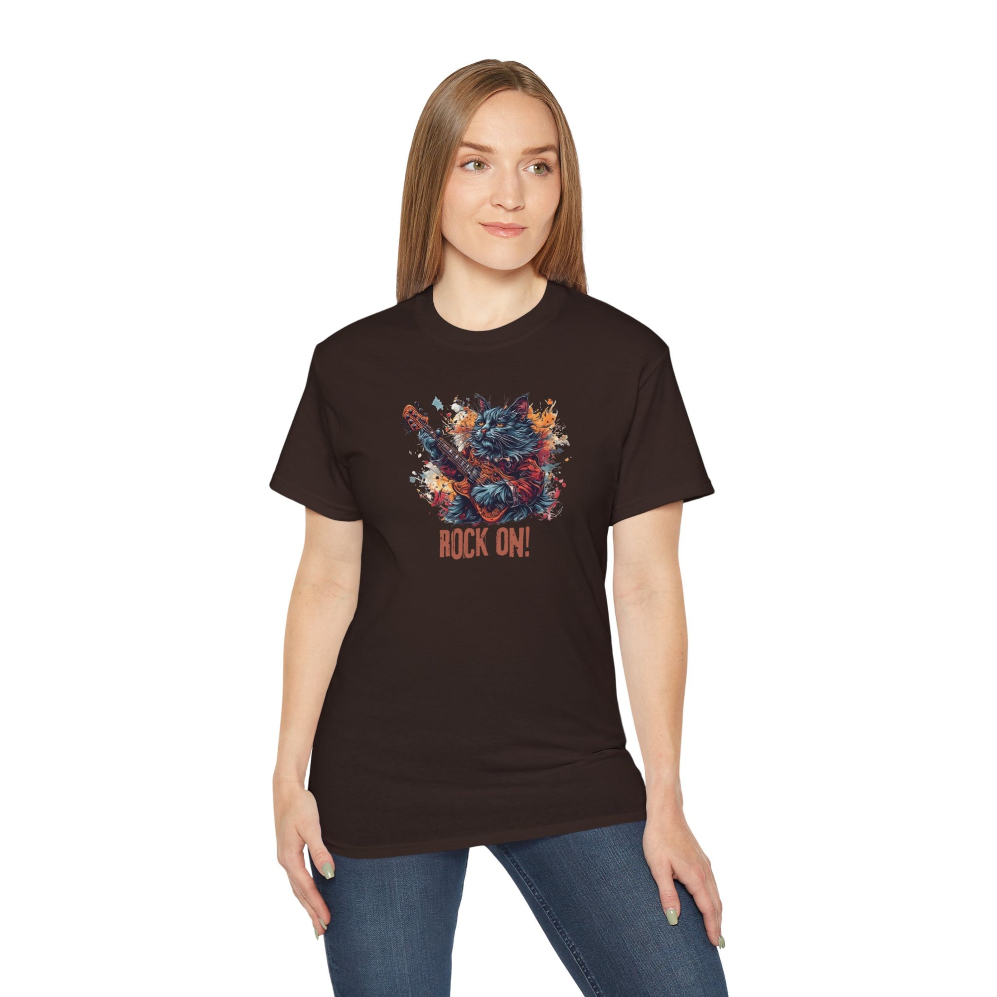 Rock On Cat Unisex Music Tee
