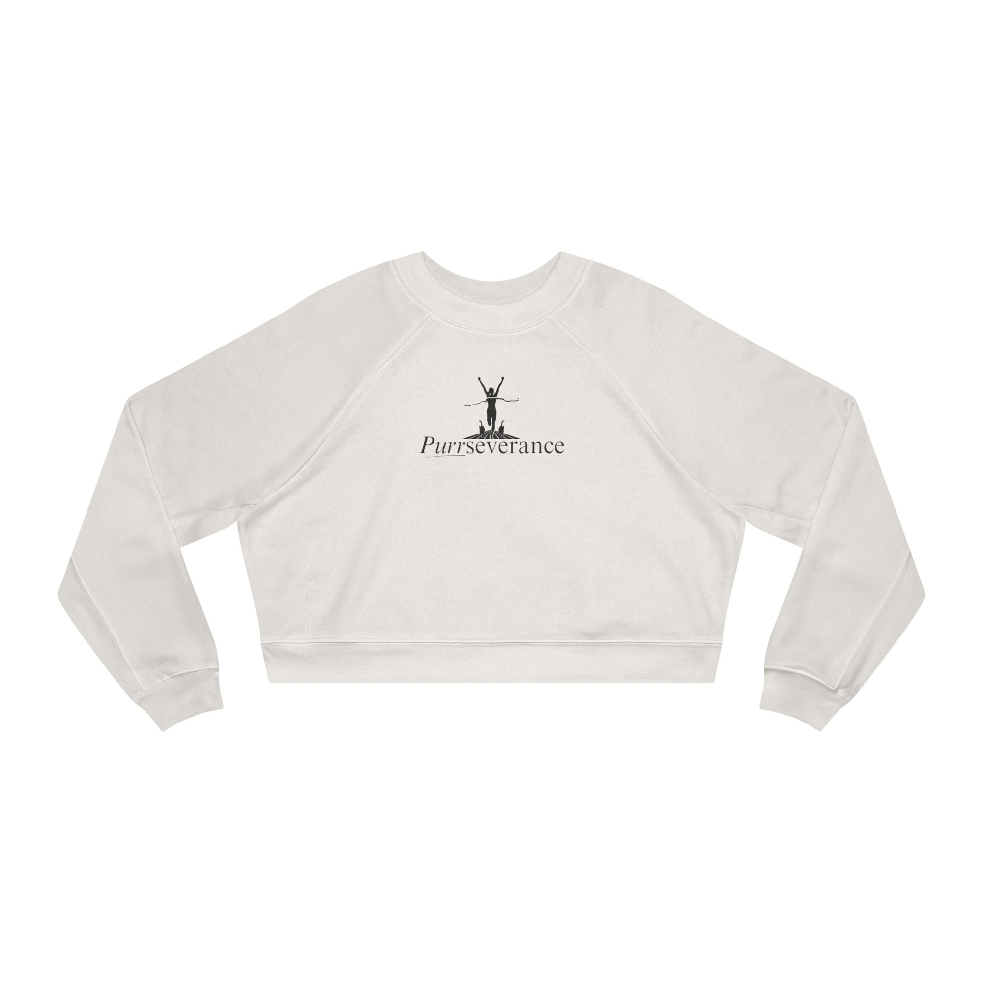 Purrseverance Women's Cropped Fleece Pullover
