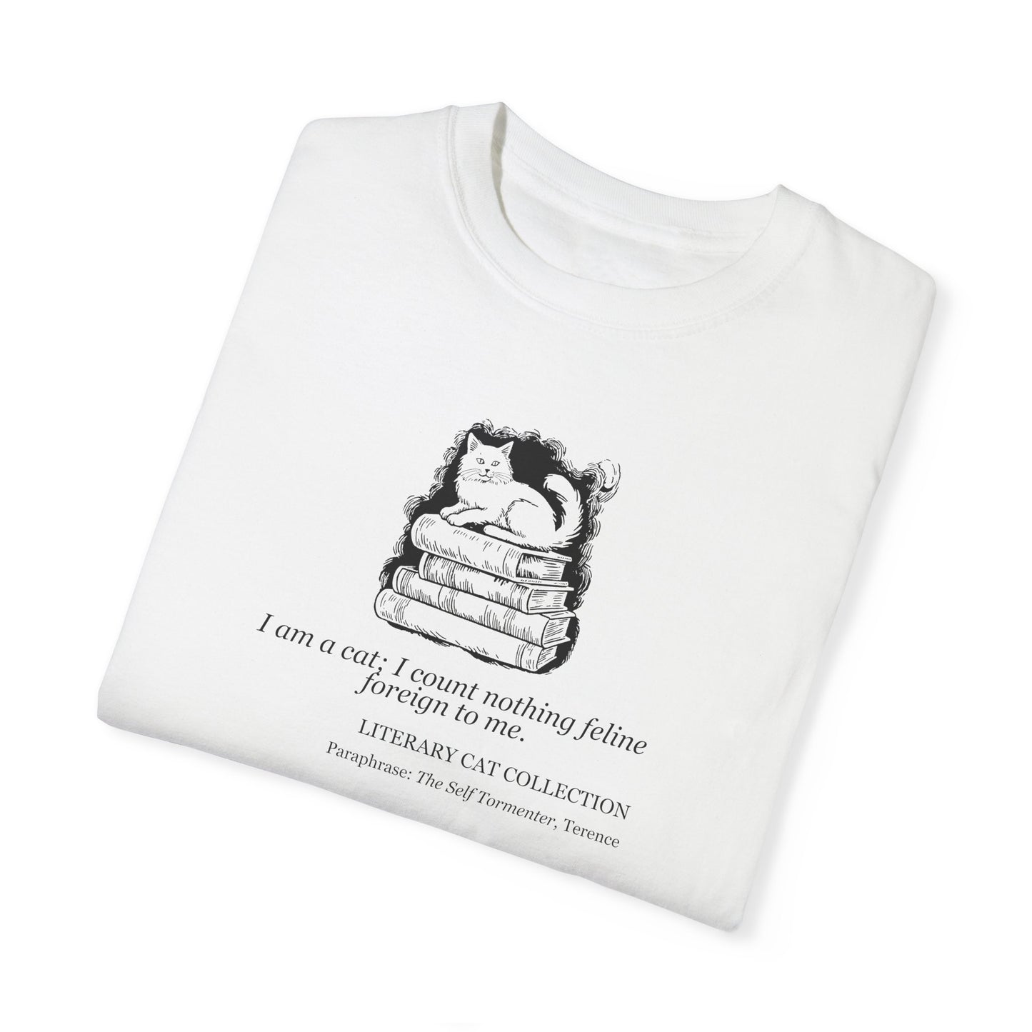 Literary Cat Unisex T-Shirt - The Self Tormenter