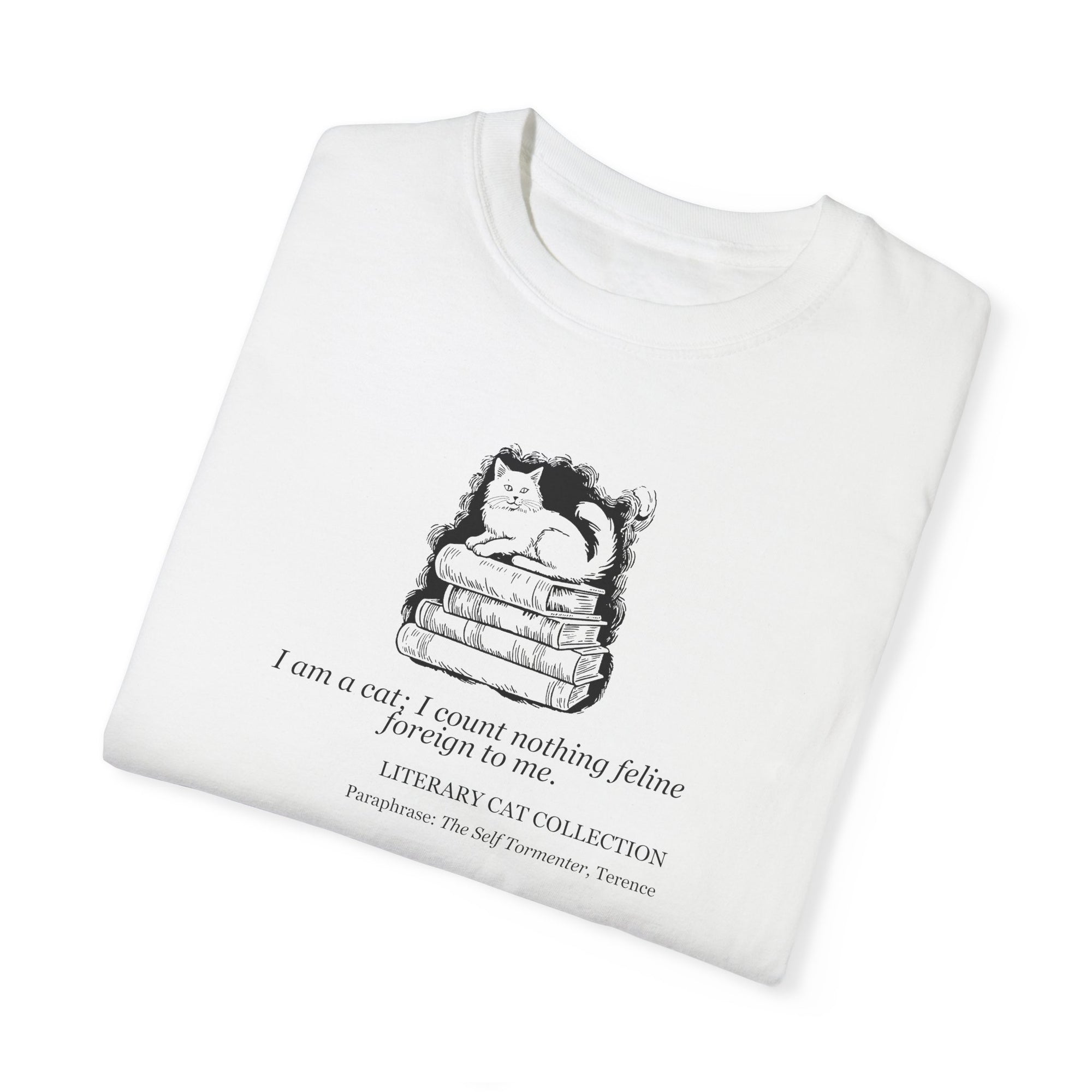 Literary Cat Unisex T-Shirt - The Self Tormenter