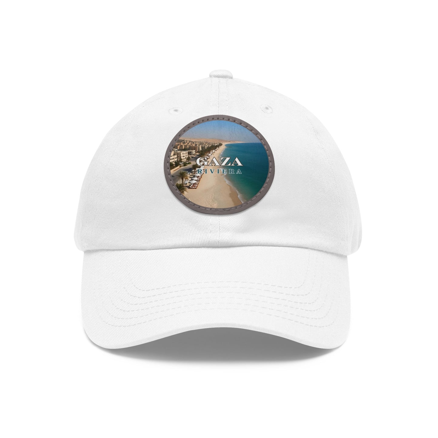 Gaza Riviera Dad Hat with Leather Patch Printify