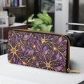 Beautifully Misfired | Purple Neuron Garden Zip-Around Wallet | Epilepsy Awareness