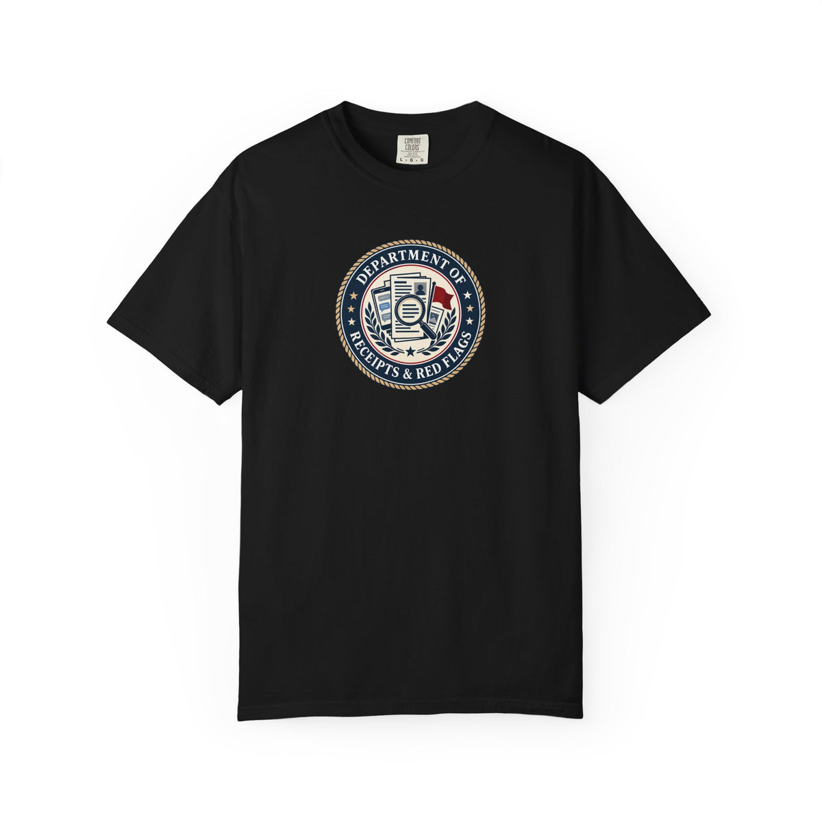 Department of Receipts & Red Flags T-Shirt | True Crime Faux Agency Tee