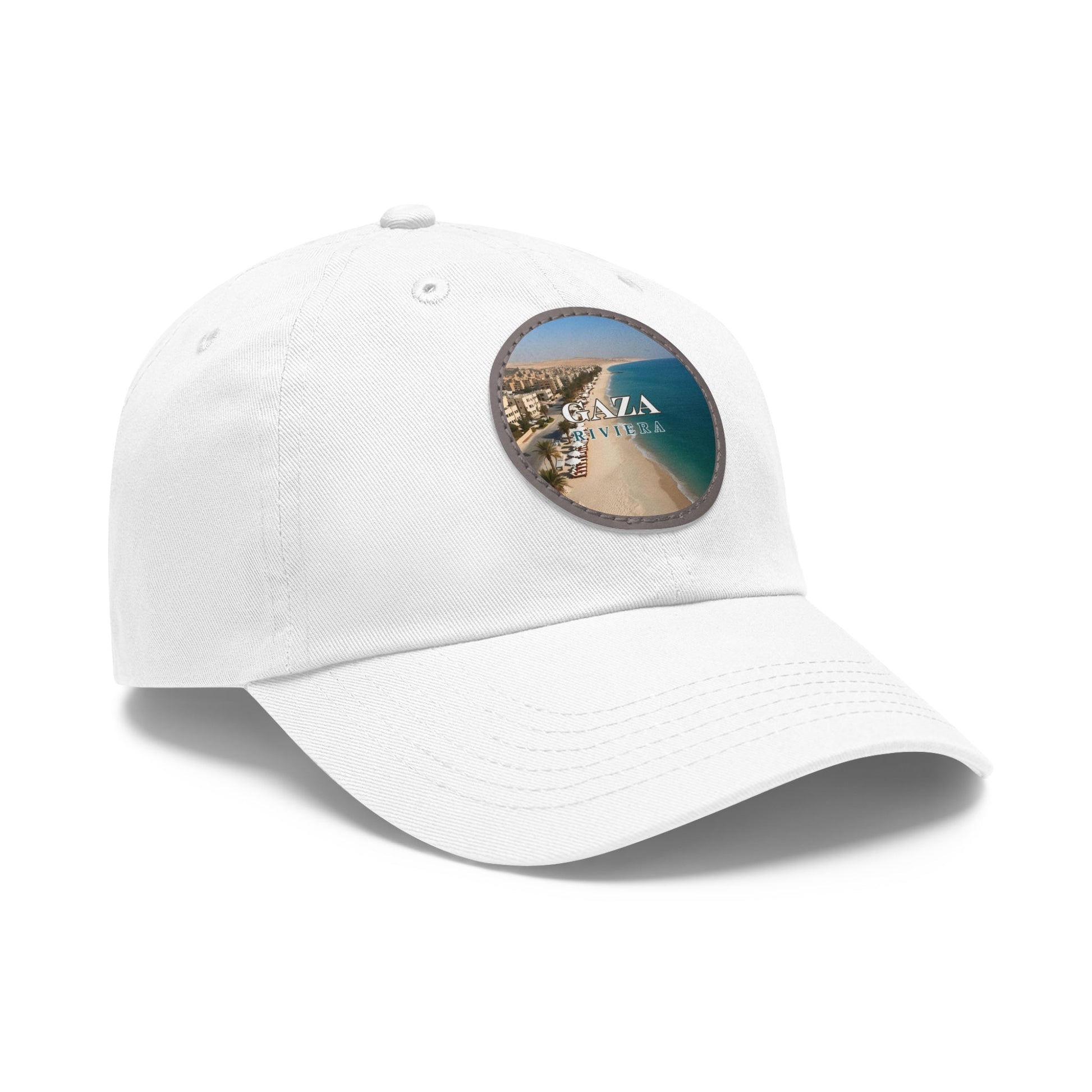 Gaza Riviera Dad Hat with Leather Patch Printify