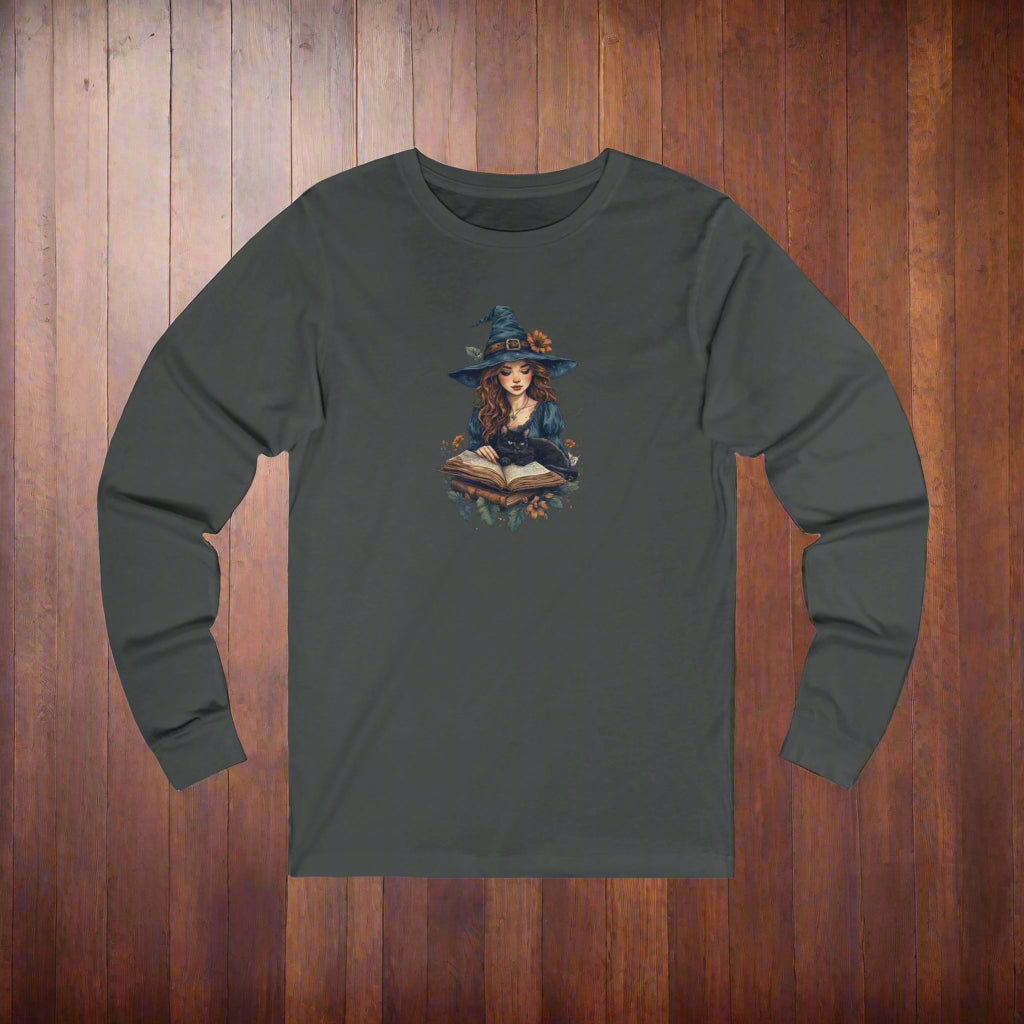 Spellbinding Witch Unisex Long Sleeve Tee for Halloween