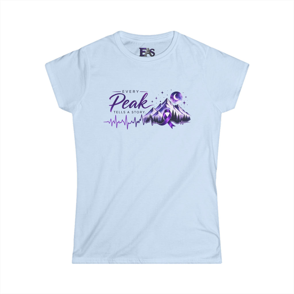 Every Peak Tells a Story Epilepsy Awareness Women's T-Shirt