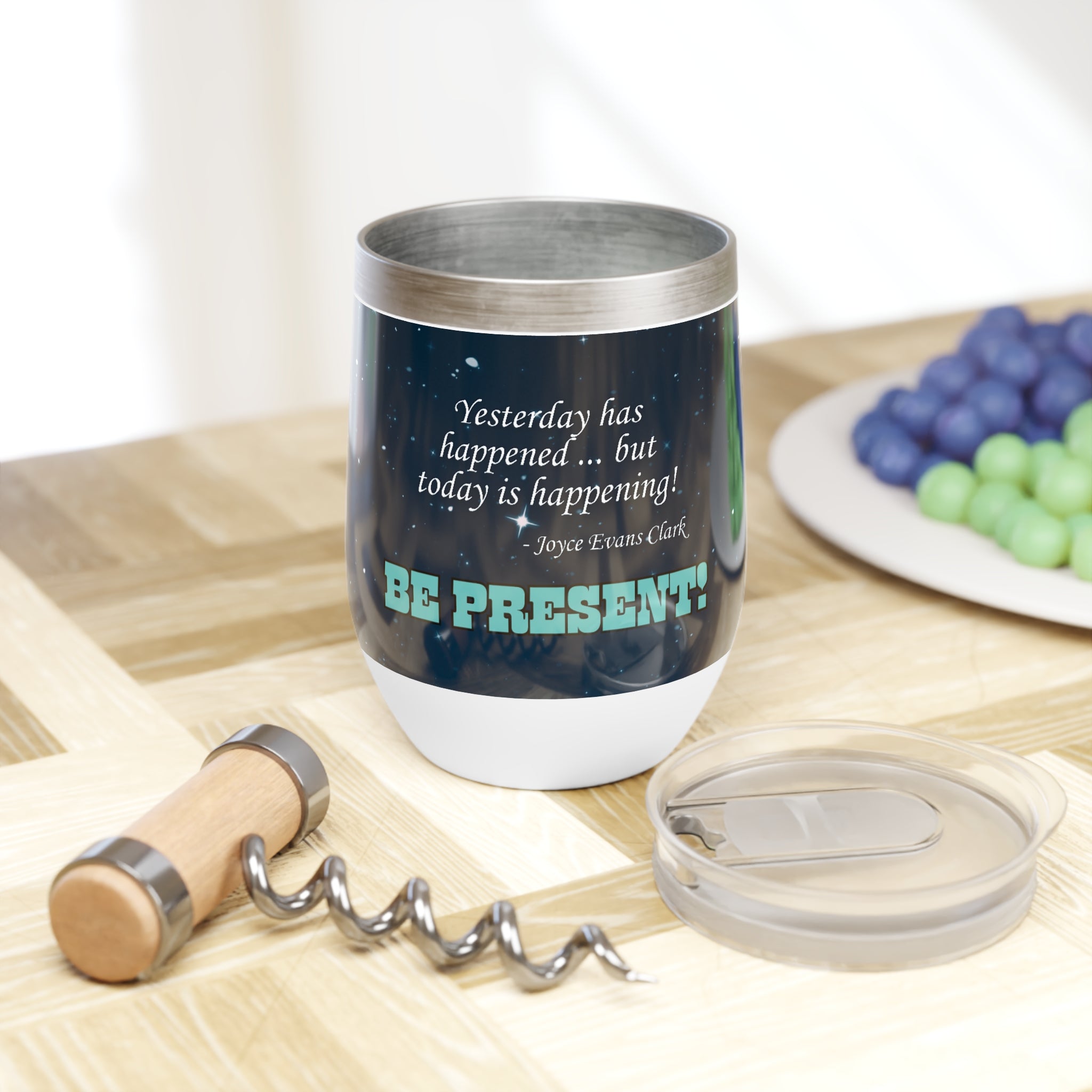 Photo depicting the ​Happening Chill Wine Tumbler from EpiAl's Shop.